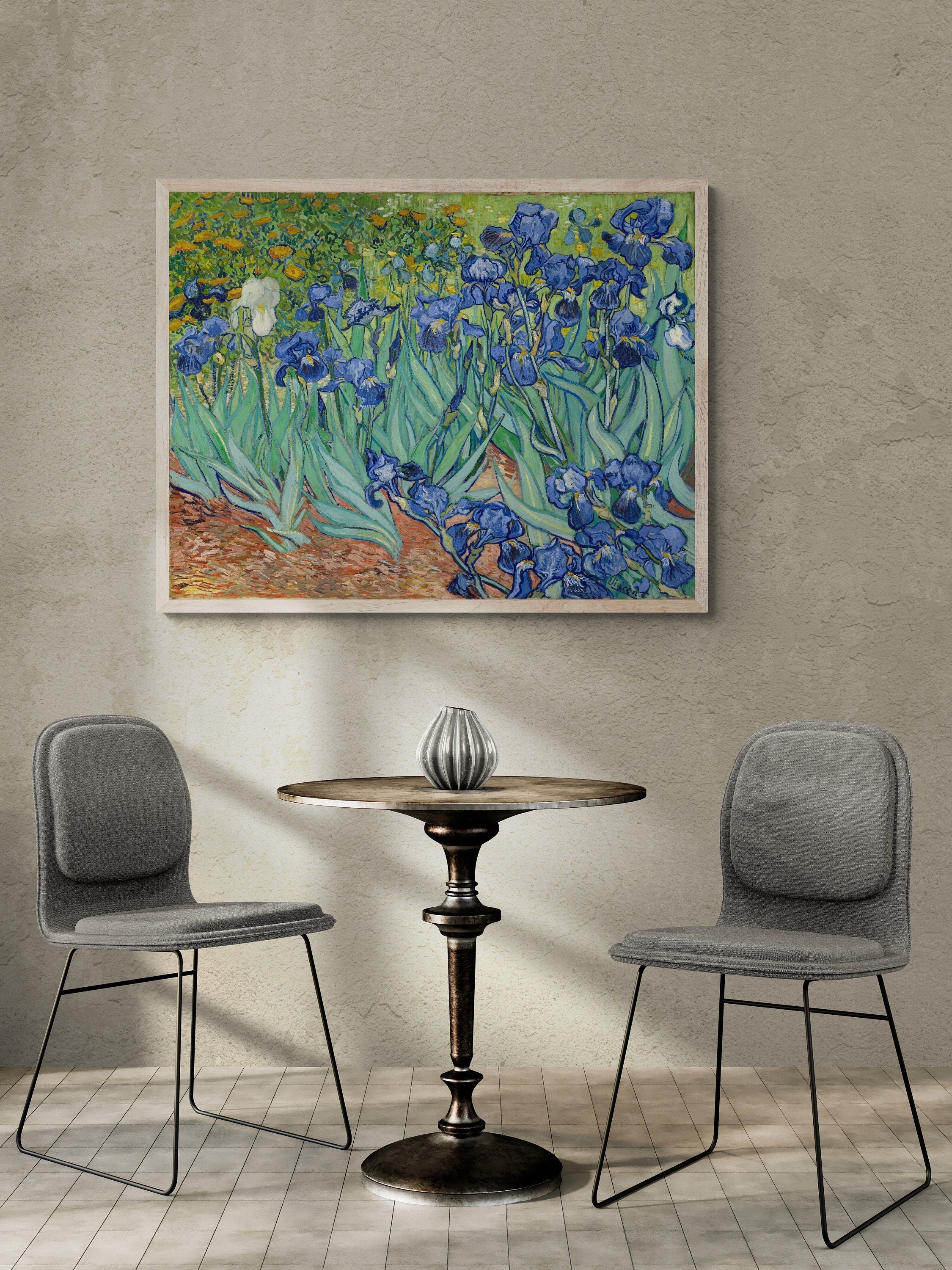 Van Gogh Irises Print: Giclée Art, Textured Canvas FOSHE ART