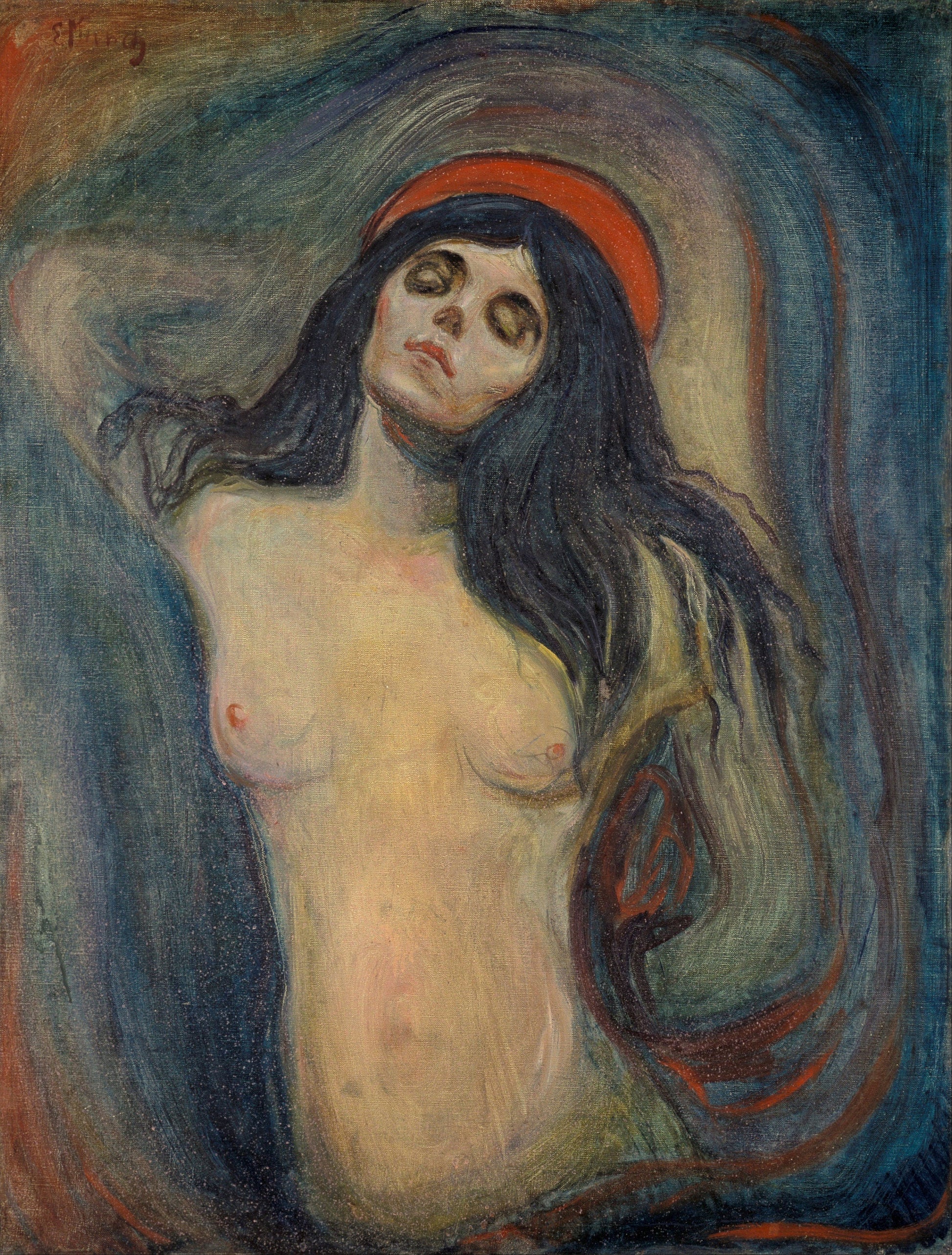 Timeless Beauty: Madonna by Edvard Munch  Giclee Print Reproduction Painting, Heavyweight print on Fineart paper or museum quality poster FOSHE ART