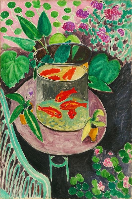 Colorful Goldfish Art by Henri Matisse, Premium Giclée Art Print, Heavyweight paper/ art canvas, 3D printed with texture and brush strokes