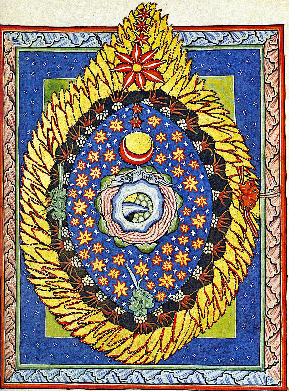 Mystical Visions: Hildegard von Bingen God, Cosmos, and Humanity Art Print, Heavyweight paper/ art canvas, Catholic Art Print