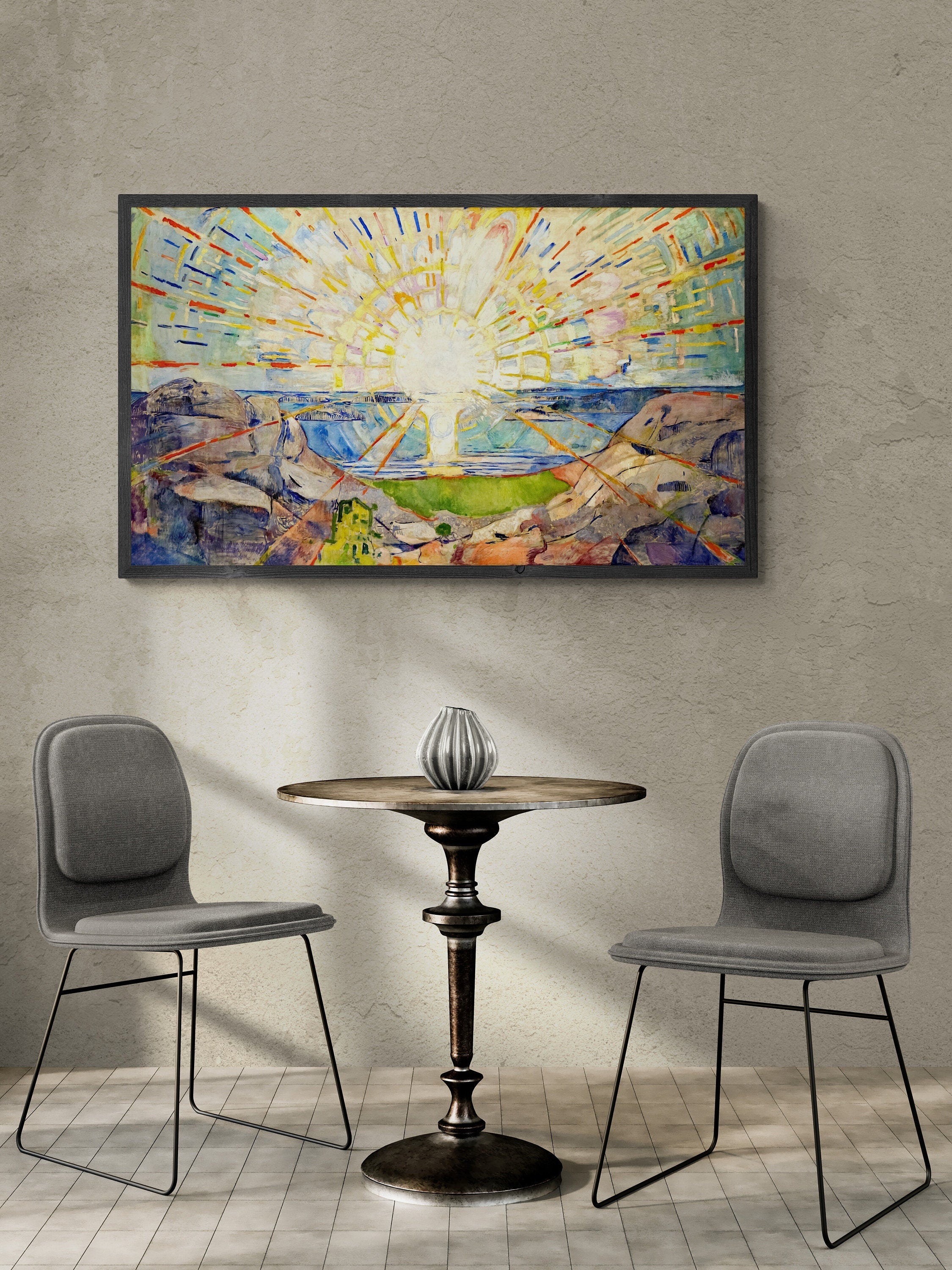 Edvard Munch 'The Sun' Giclee Print, Textured Canvas or Paper FOSHE ART