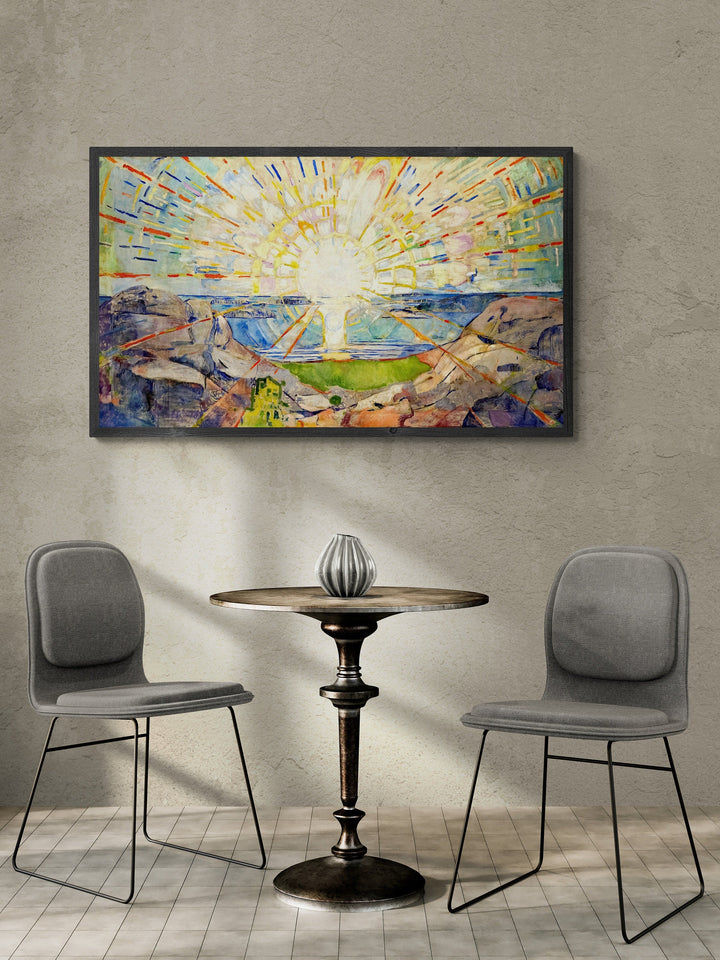 Edvard Munch 'The Sun' Giclee Print, Textured Canvas or Paper FOSHE ART