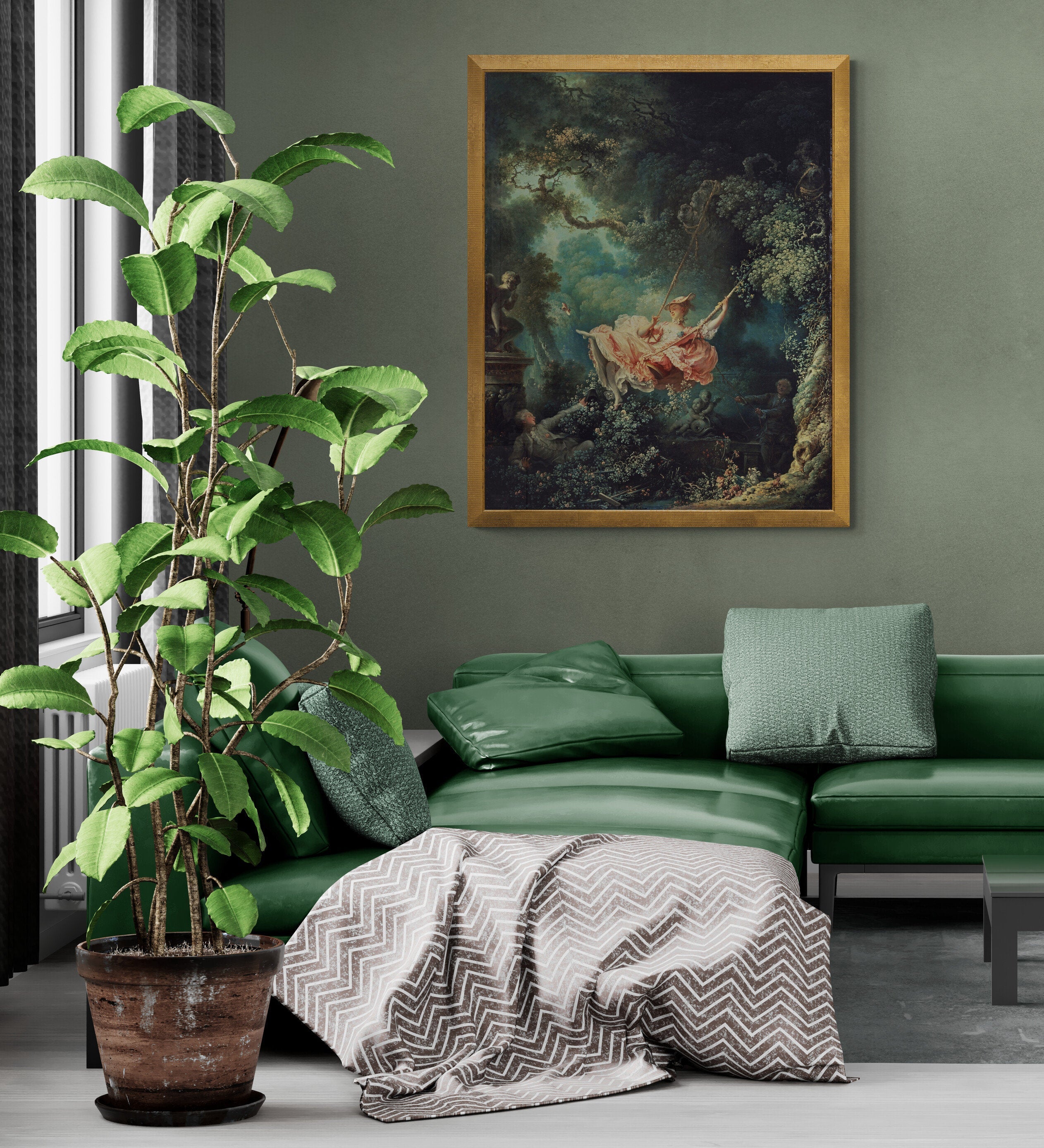 Enchanting Giclee Art Print: ‘The Swing’ by Fragonard, Canvas Prints, Poster or 3D Hand Finished Premium Print FOSHE ART