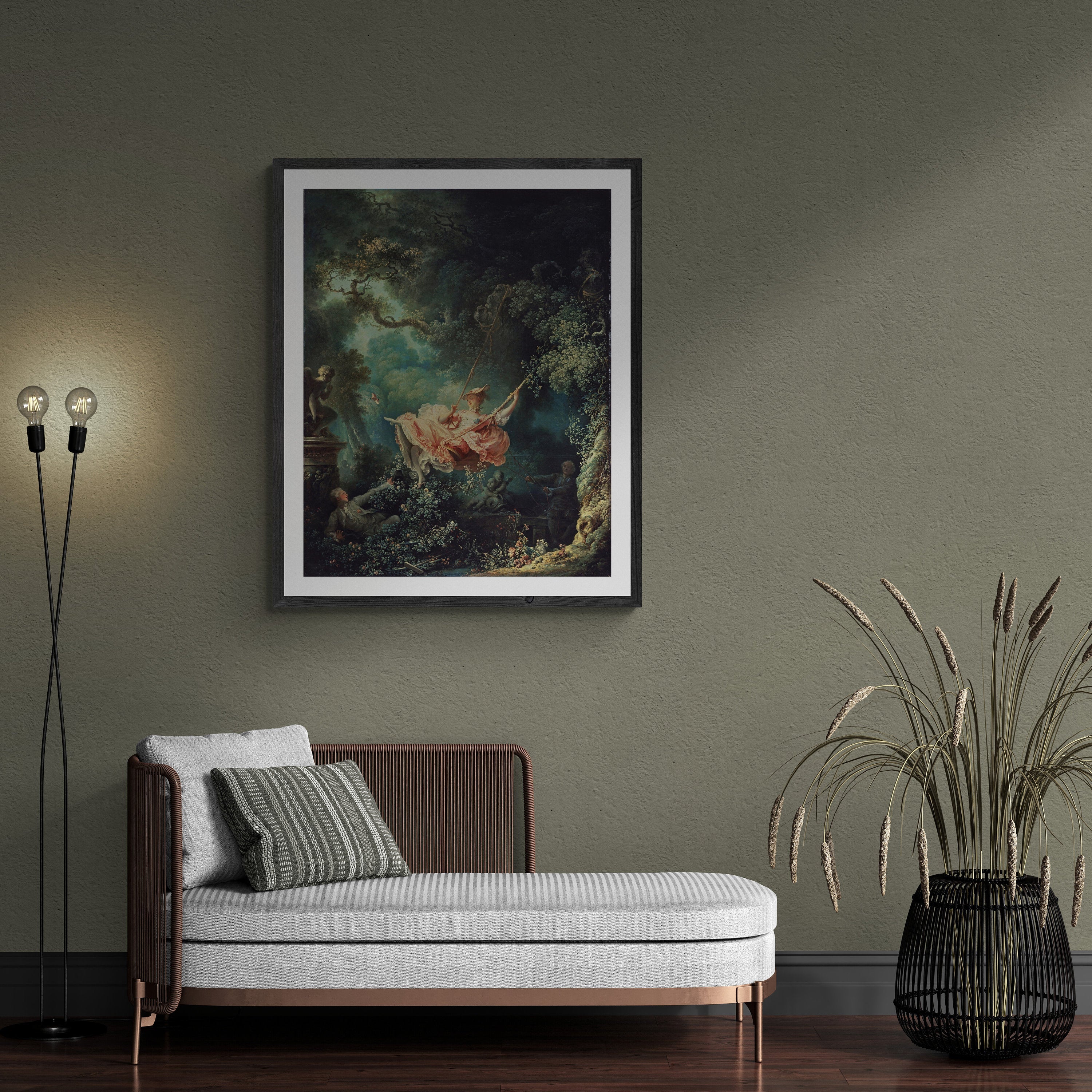 Enchanting Giclee Art Print: ‘The Swing’ by Fragonard, Canvas Prints, Poster or 3D Hand Finished Premium Print FOSHE ART