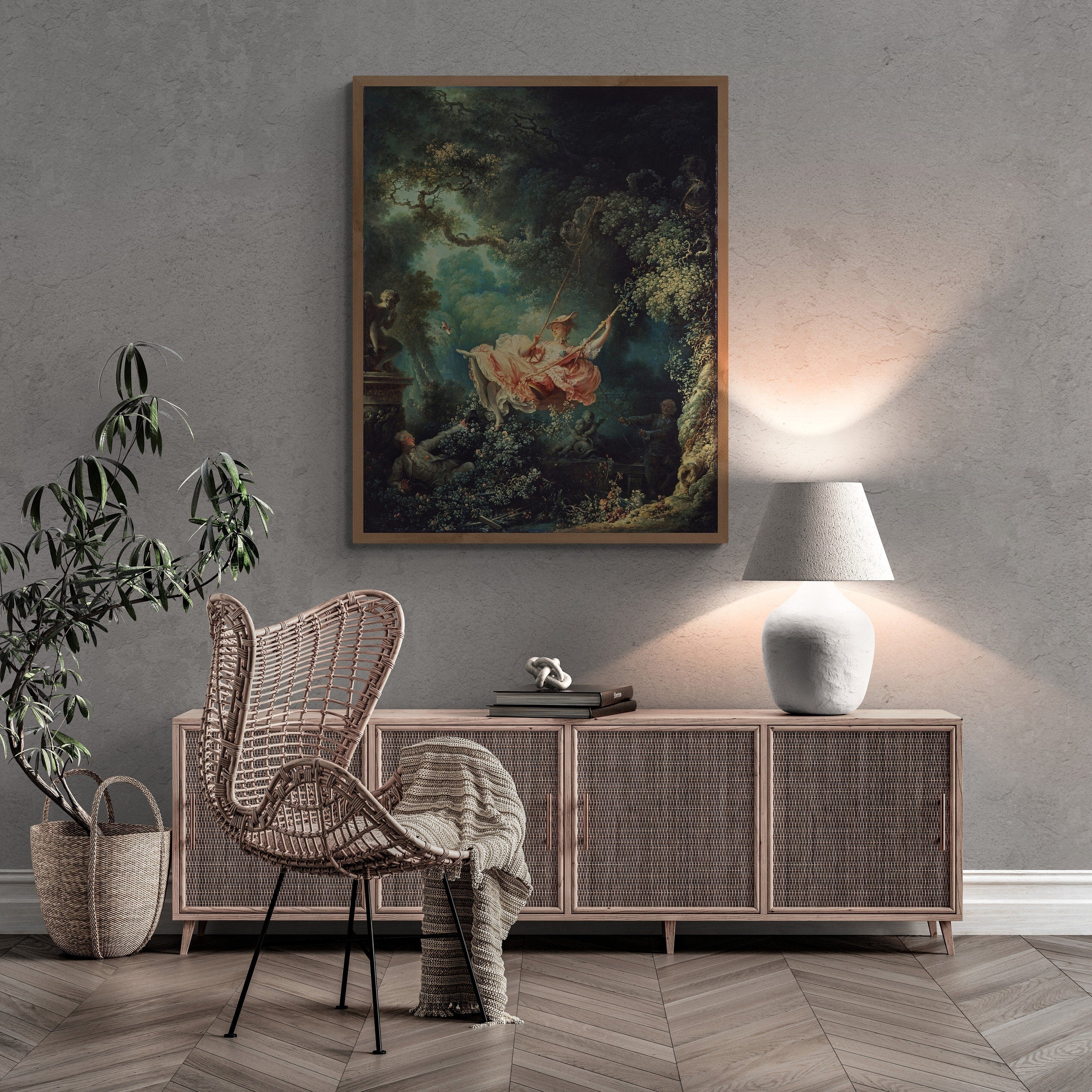 Enchanting Giclee Art Print: ‘The Swing’ by Fragonard, Canvas Prints, Poster or 3D Hand Finished Premium Print FOSHE ART