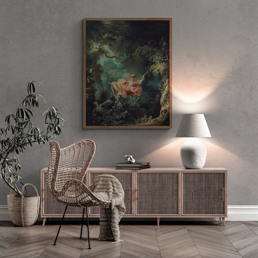 Enchanting Giclee Art Print: ‘The Swing’ by Fragonard, Canvas Prints, Poster or 3D Hand Finished Premium Print FOSHE ART