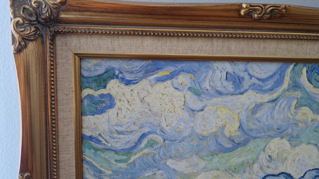 Van Gogh 'Wheat Field with Cypresses' Framed Canvas Print – Vintage Style FOSHE ART