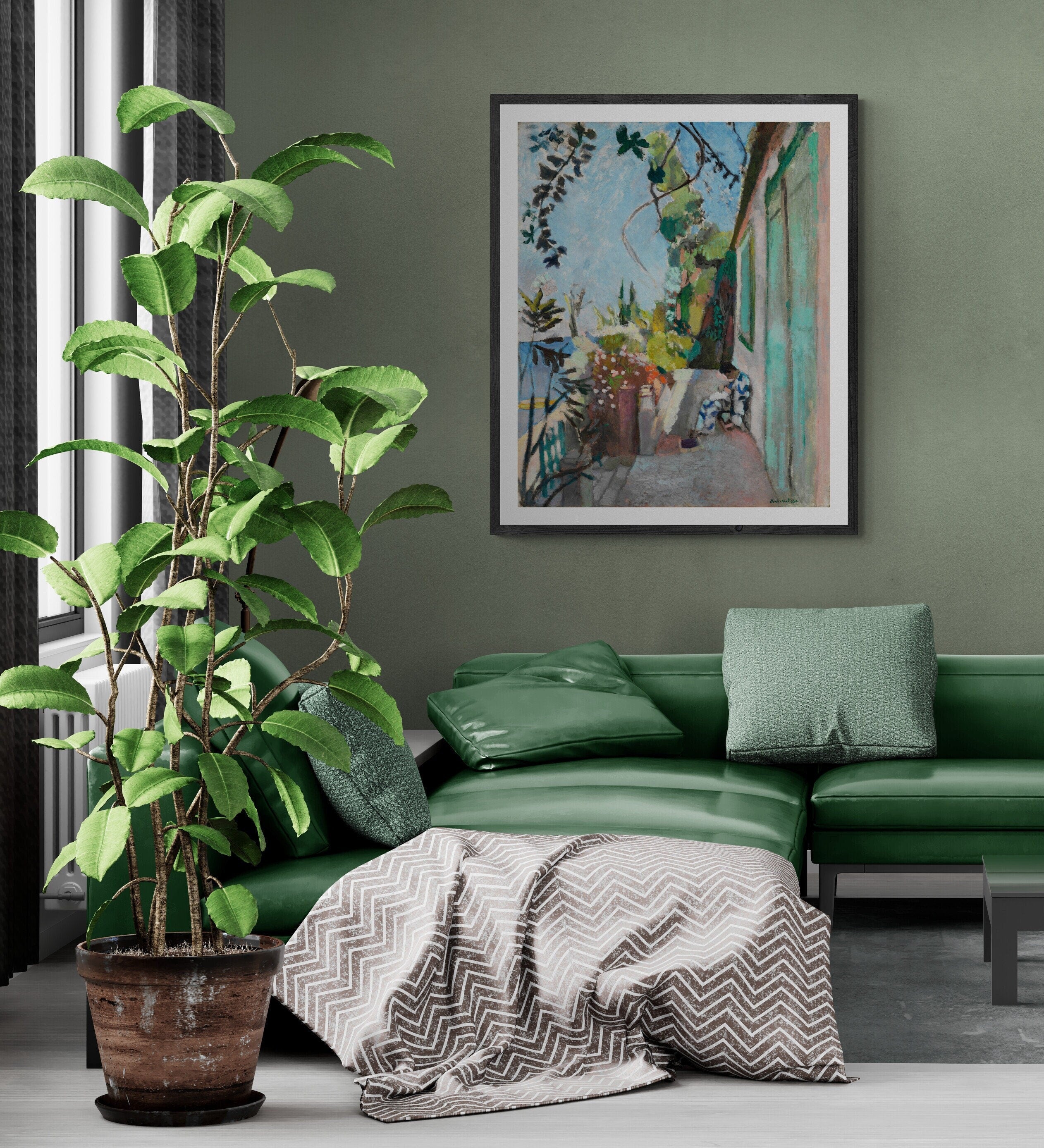 French Riviera Dreams: Matisse’s Saint-Tropez Terrace Wall art, Henri Matisse print, Exhibition Print, Matisse Wall Decor, Gift Idea FOSHE ART