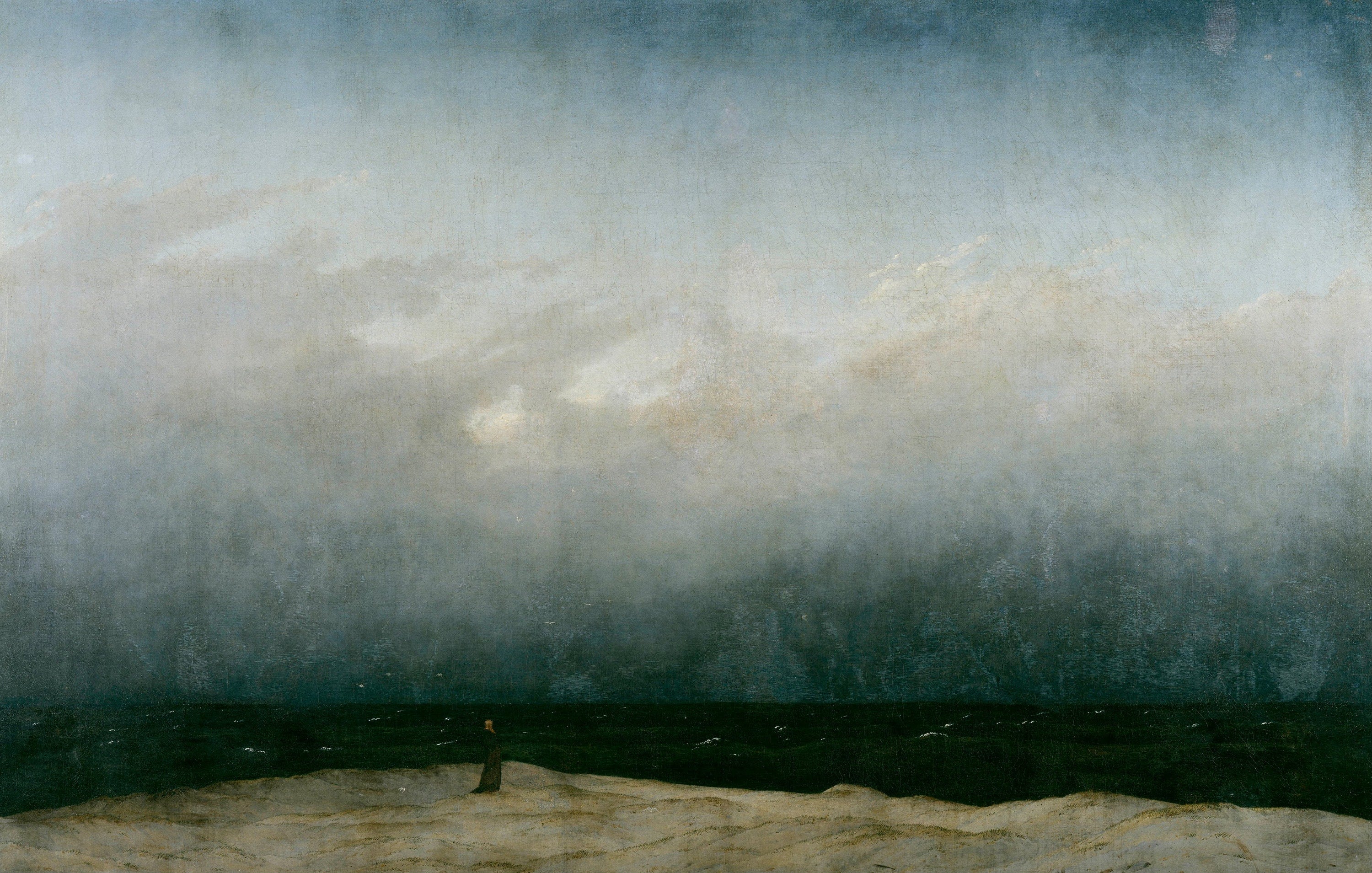 Monk by the Sea Art Print: Caspar David Friedrich Giclée Canvas or Paper FOSHE ART