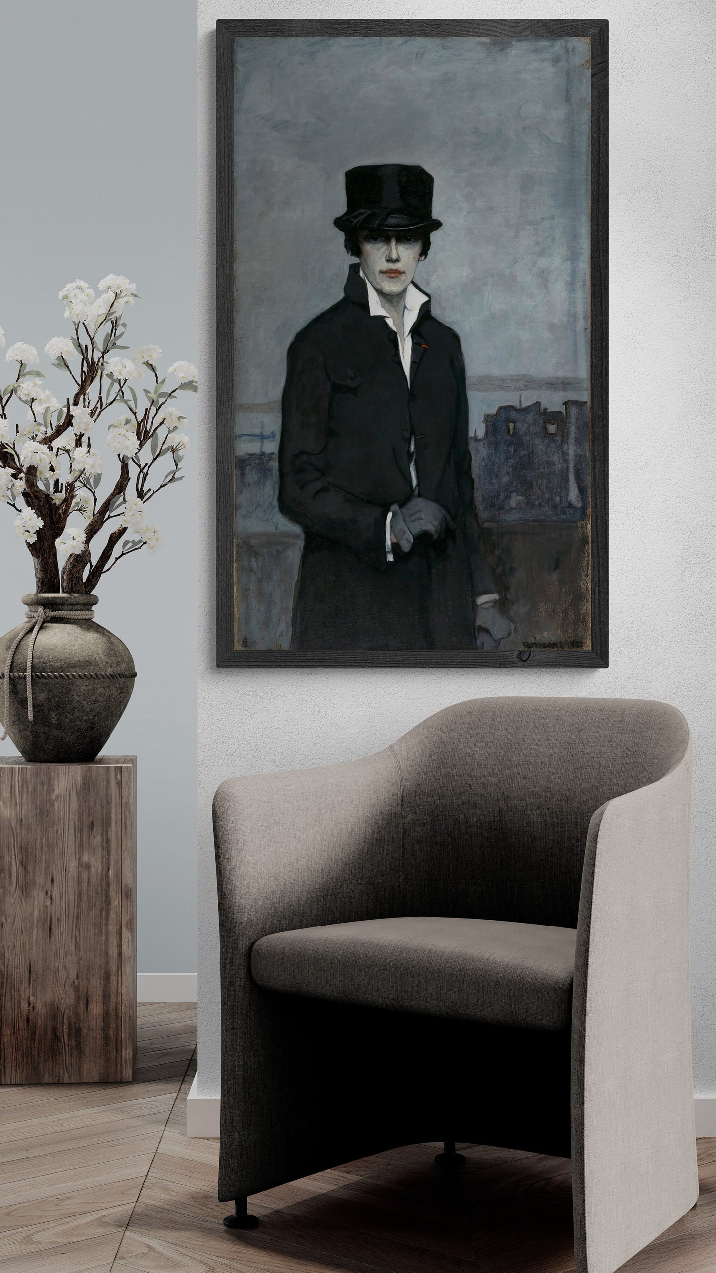 Mystique of Elegance: Romanie Brook’s Self Portrait Giclée Art Print, Canvas Prints, Poster or 3D Hand Finished Premium Print