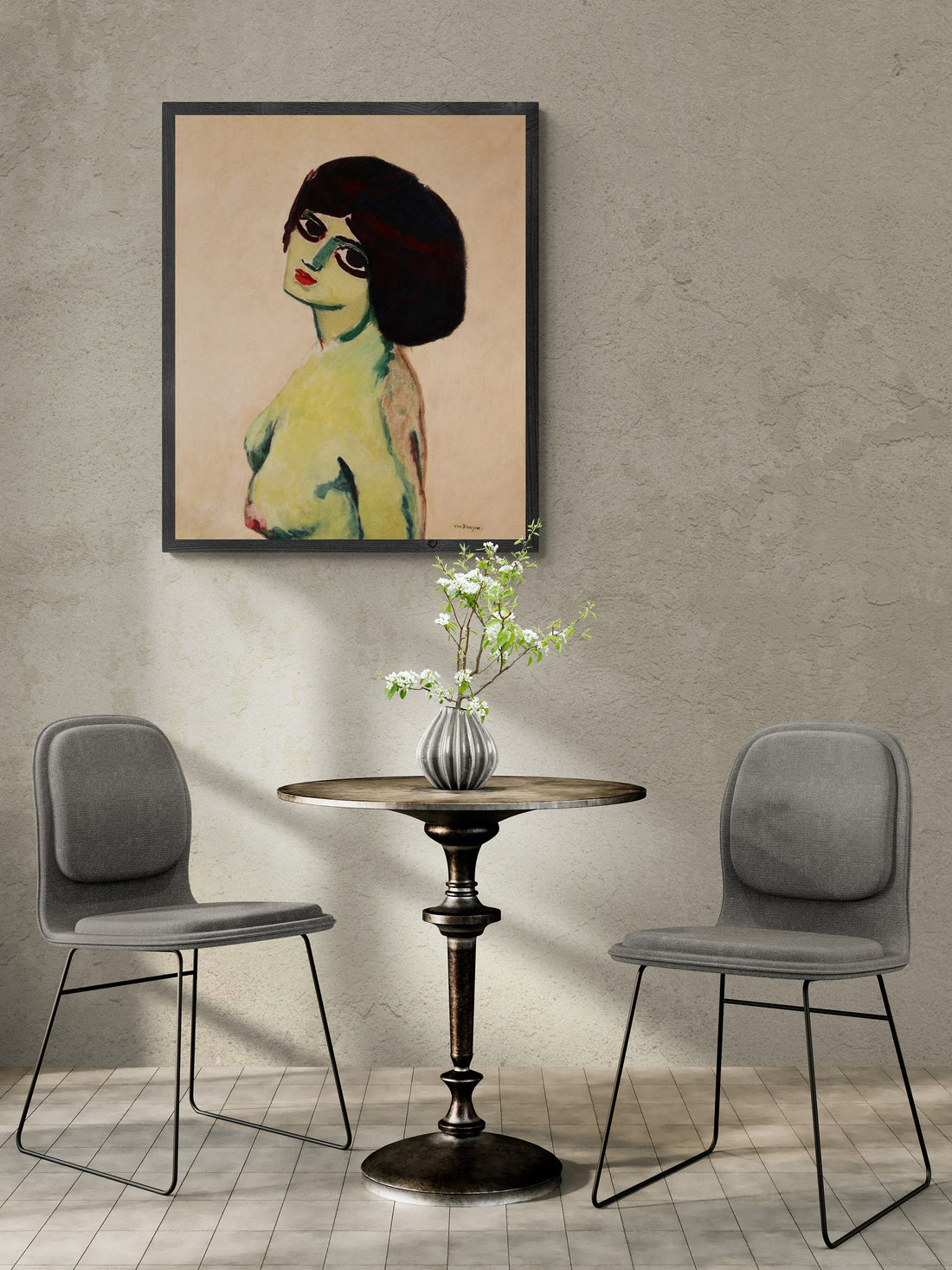 Sensual ‘Deux Yeux’: Kees Van Dongen Giclee Art Print, Heavyweight paper/ art canvas, 3D printed with texture and brush strokes