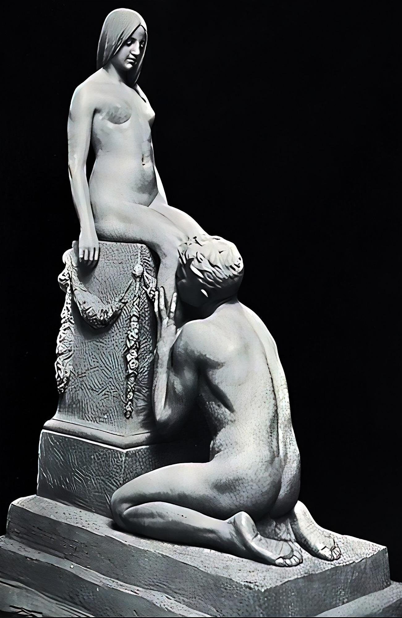 Eternal Devotion: Stephan Sinding Adoration, Giclée Art Print, museum quality paper/art canvas, 3D printed with texture and brush strokes FOSHE ART