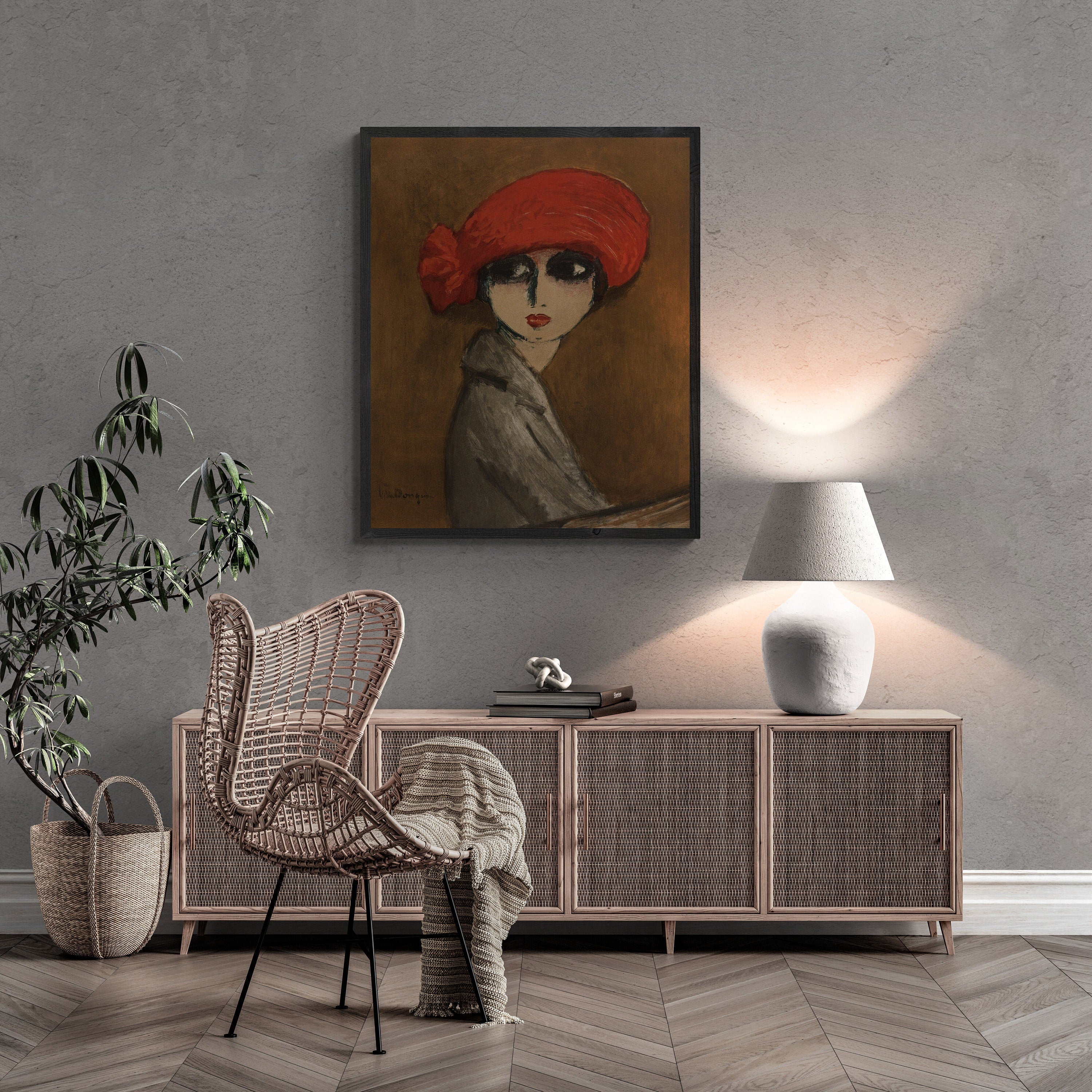 Modern Art Print,Kees Van Dongen, Le coqueloit, Gallery Wall Print, Fauvism art, Premium Giclee, 3D texture Canvas Art, Museum Print, Poster