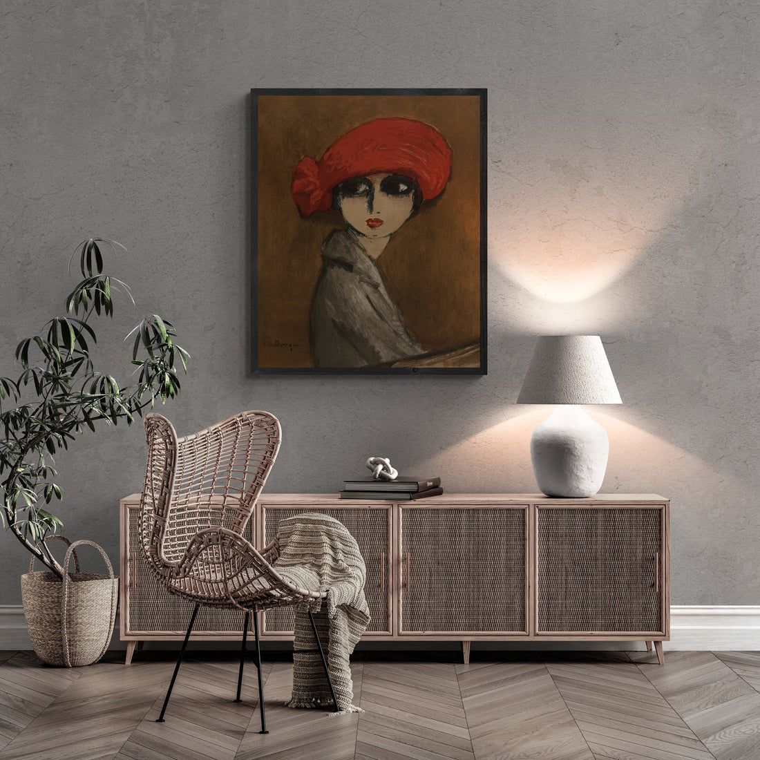 Modern Art Print,Kees Van Dongen, Le coqueloit, Gallery Wall Print, Fauvism art, Premium Giclee, 3D texture Canvas Art, Museum Print, Poster