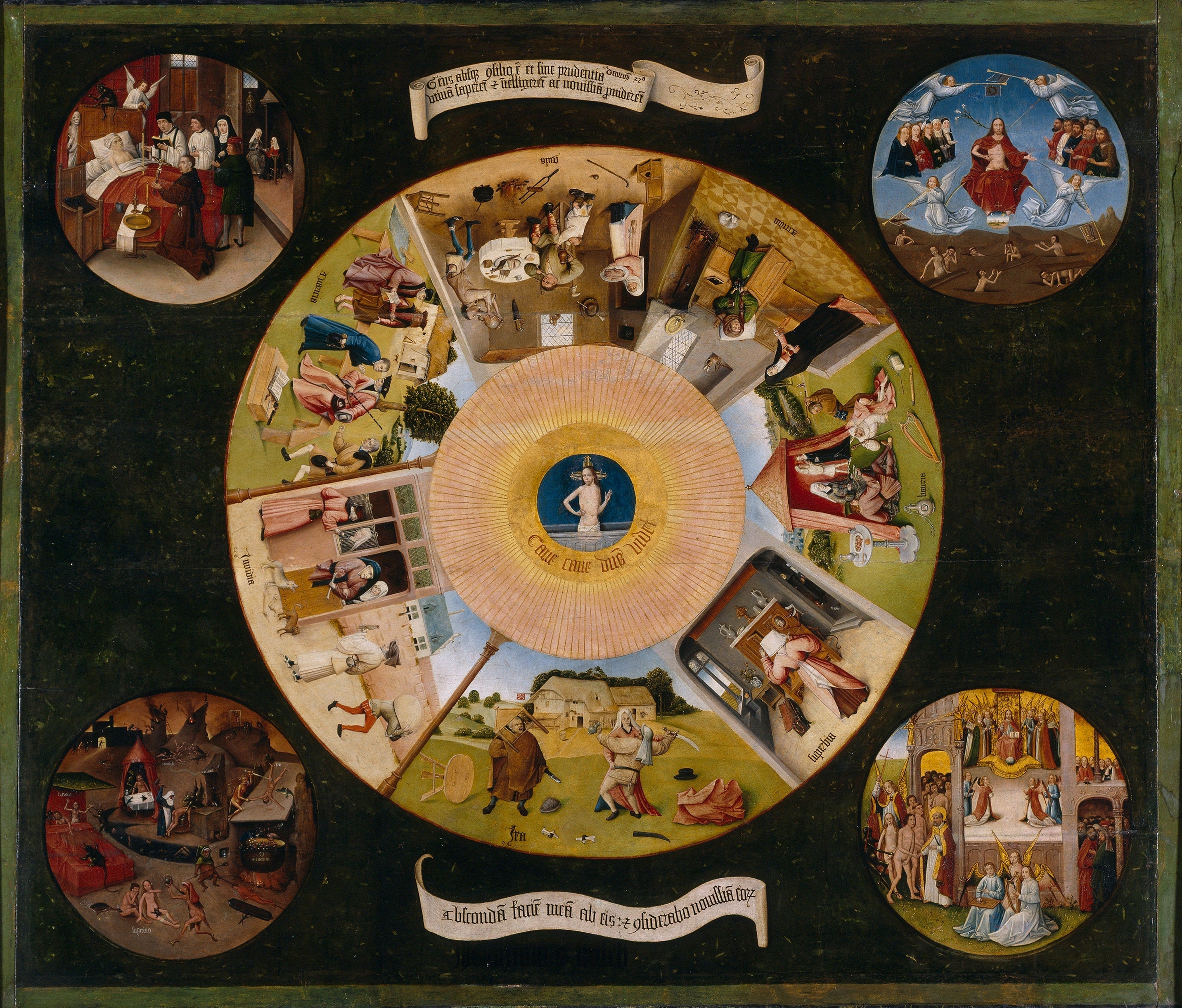 Hieronymus Bosch 'Seven Deadly Sins' Giclee Canvas Art Print FOSHE ART
