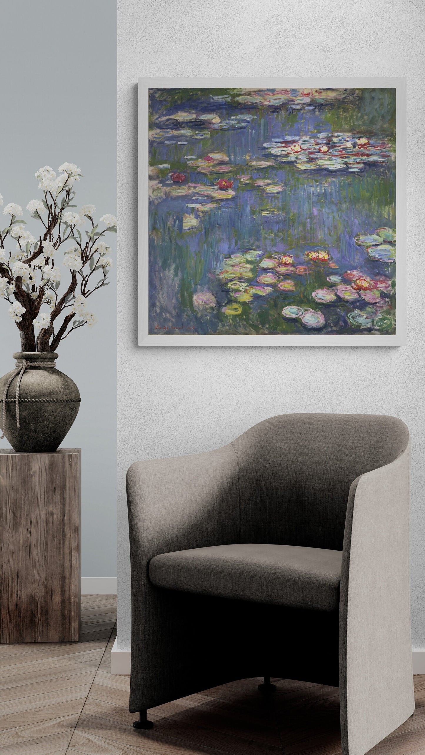 Serene Water Lilies, Claude Monet iconic Giclee Art Print, Home Decor, Poster, Canvas, Poster, Premium Art