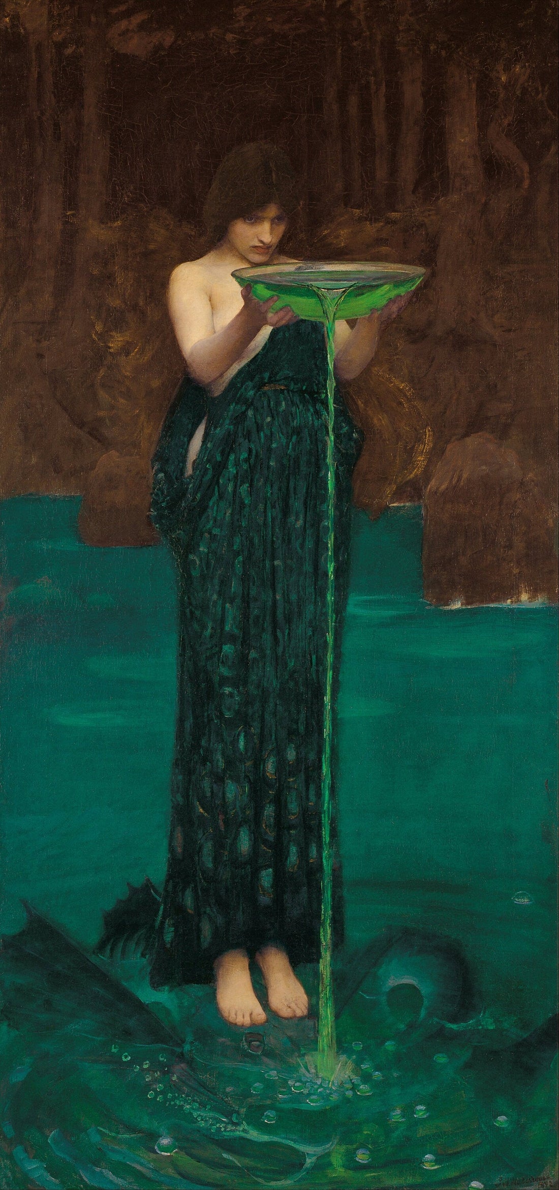 Circe Invidiosa Art Print – John William Waterhouse Mythology FOSHE ART