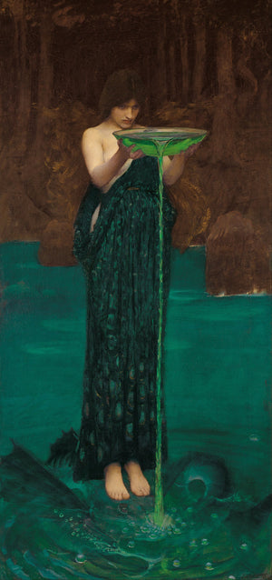 Enchanting Circe Invidiosa Art Print – Mythological Fine Art Reproduction, Giclee Paper / Canvas Prints, Poster or 3D Hand Finished Print
