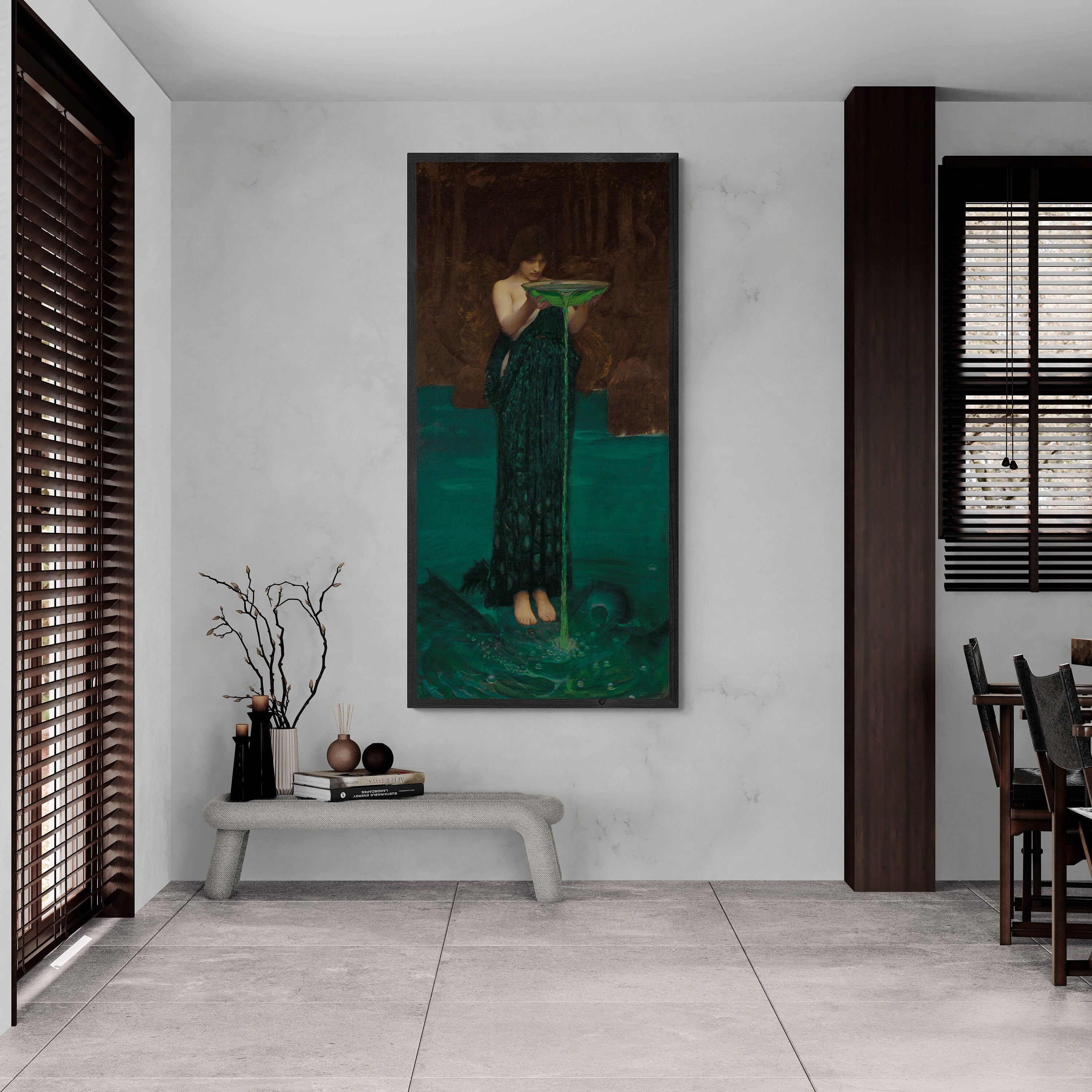 Enchanting Circe Invidiosa Art Print – Mythological Fine Art Reproduction, Giclee Paper / Canvas Prints, Poster or 3D Hand Finished Print