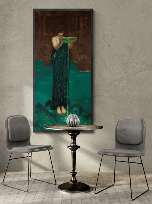 Enchanting Circe Invidiosa Art Print – Mythological Fine Art Reproduction, Giclee Paper / Canvas Prints, Poster or 3D Hand Finished Print
