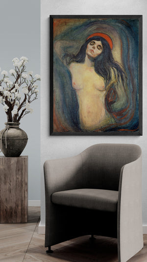 Timeless Beauty: Madonna by Edvard Munch – Premium Canvas Art Print, 3D texture Canvas Art, Museum Print, Poster or Giclee Art Print