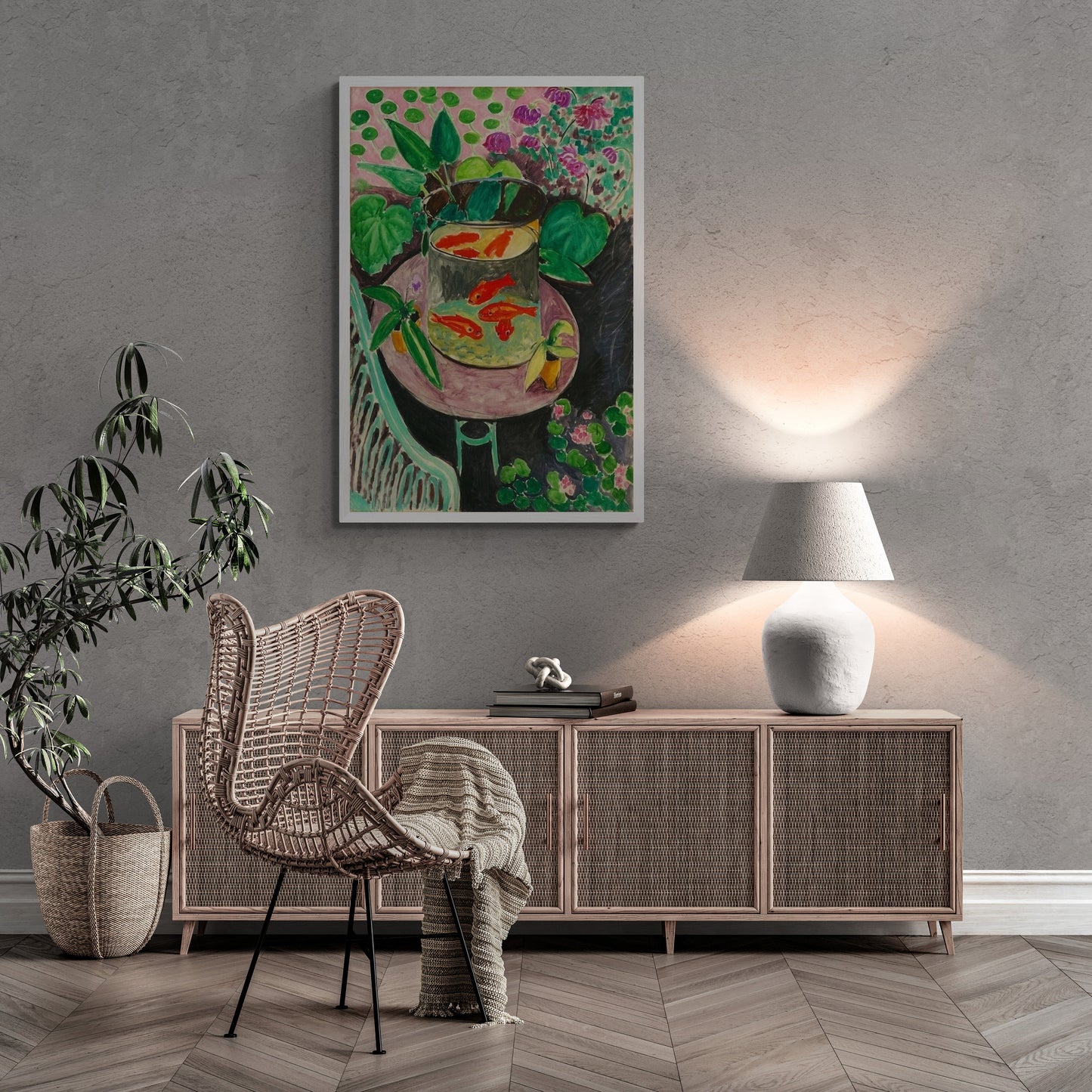 Colorful Goldfish Art by Henri Matisse, Premium Giclée Art Print, Heavyweight paper/ art canvas, 3D printed with texture and brush strokes