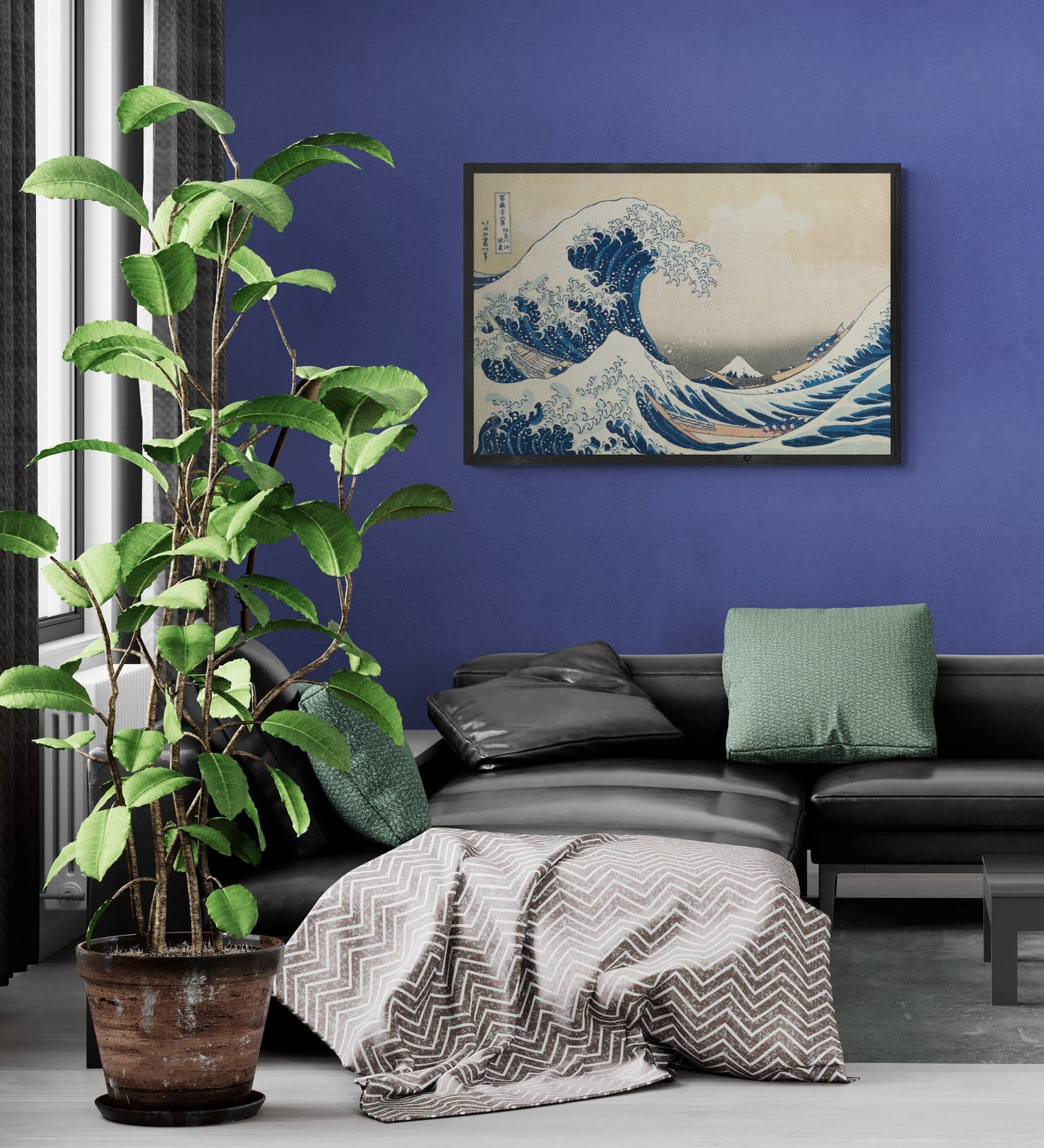 Eternal Majesty: The Great Wave off Kanagawa of Hokusai Premium Giclée Art Print, Heavyweight paper/ art canvas, 3D printed with texture FOSHE ART