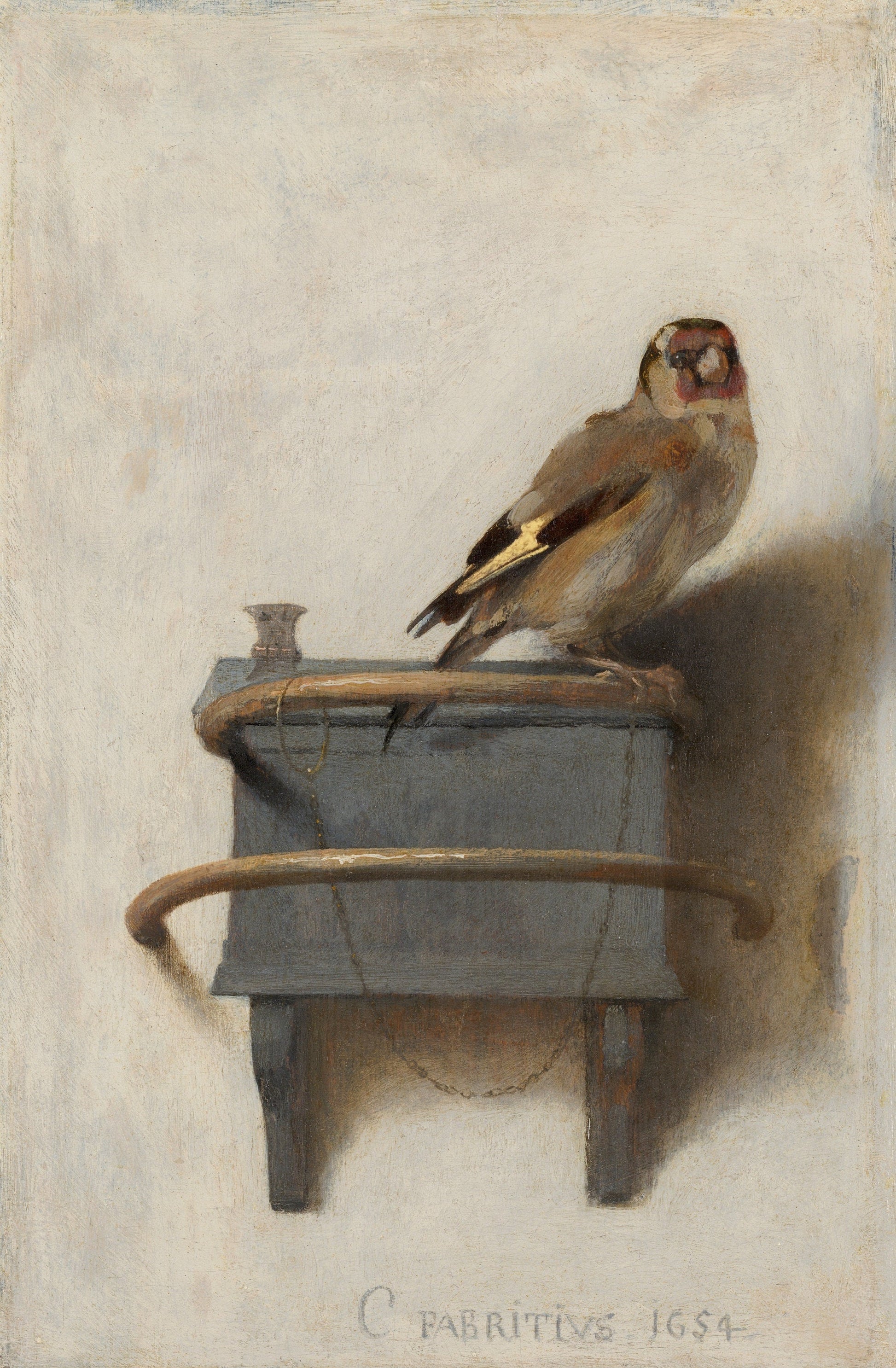 The Goldfinch by Carel Fabritius, Premium Giclée Art Print, Heavyweight paper/ art canvas, 3D printed with texture and brush strokes FOSHE ART