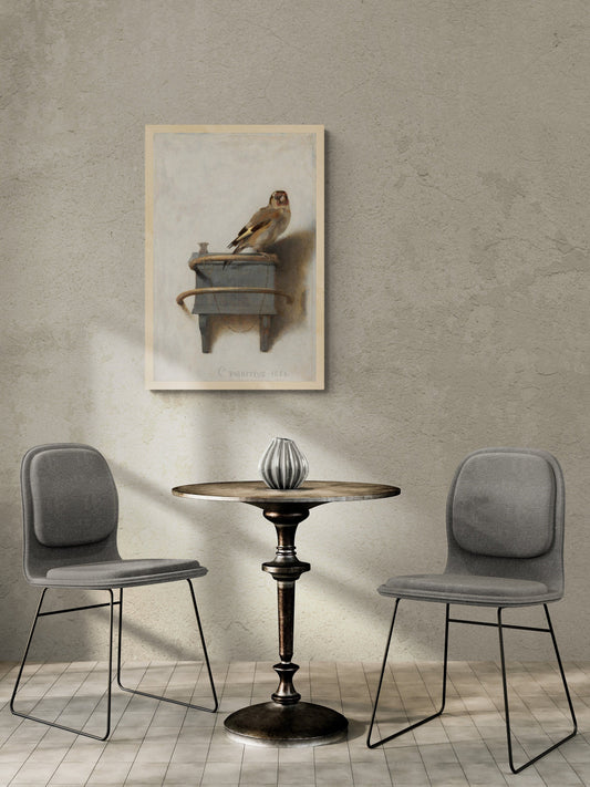 The Goldfinch by Carel Fabritius, Premium Giclée Art Print, Heavyweight paper/ art canvas, 3D printed with texture and brush strokes FOSHE ART