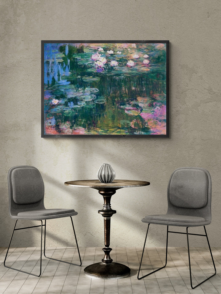 Claude Monet: Water Lilies (1917) Premium Giclée Art Print, Heavyweight paper/ art canvas, 3D printed with texture and brush strokes