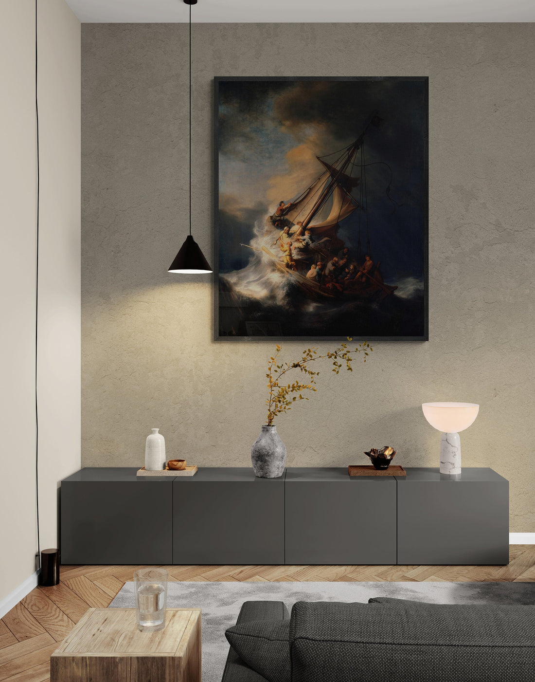 Rembrandt: Christ in the Storm on the Sea of Galilee, Giclée Canvas Art FOSHE ART