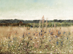 Blooming Field  - Vintage Wildflower Landscape, Premium Giclée Art Print, paper art canvas or 3D Hand Finished Premium texture Print