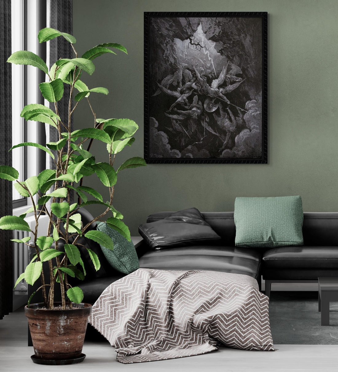 Divine Visions: Gustave Doré "Paradise Lost" Premium Giclée Art Print, Heavyweight paper/art canvas, 3D printed with texture FOSHE ART