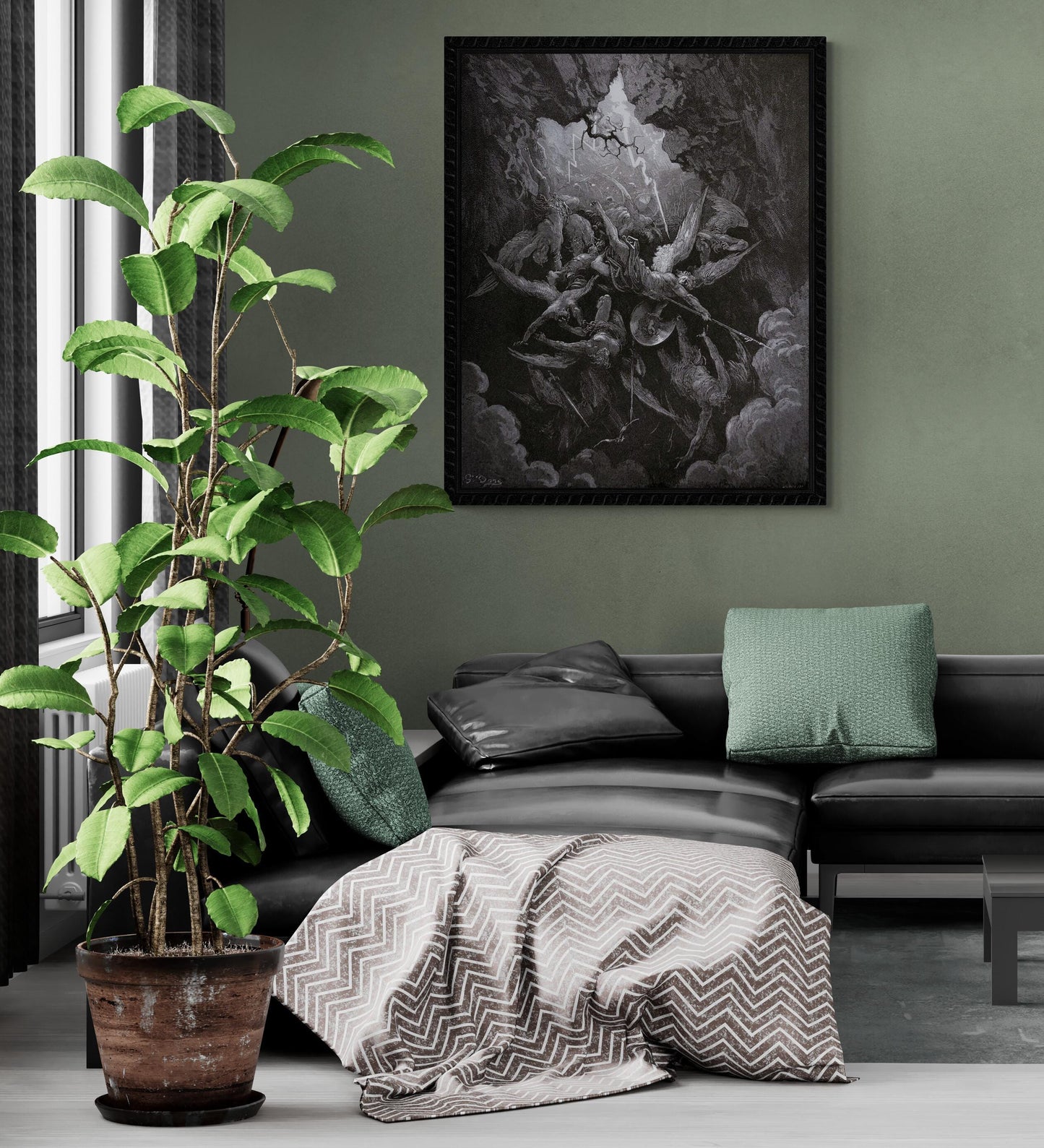 Divine Visions: Gustave Doré "Paradise Lost" Premium Giclée Art Print, Heavyweight paper/art canvas, 3D printed with texture FOSHE ART