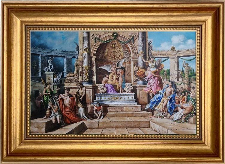 Apollo's Judgement Day Canvas Print, Gold Vintage Frame FOSHE ART