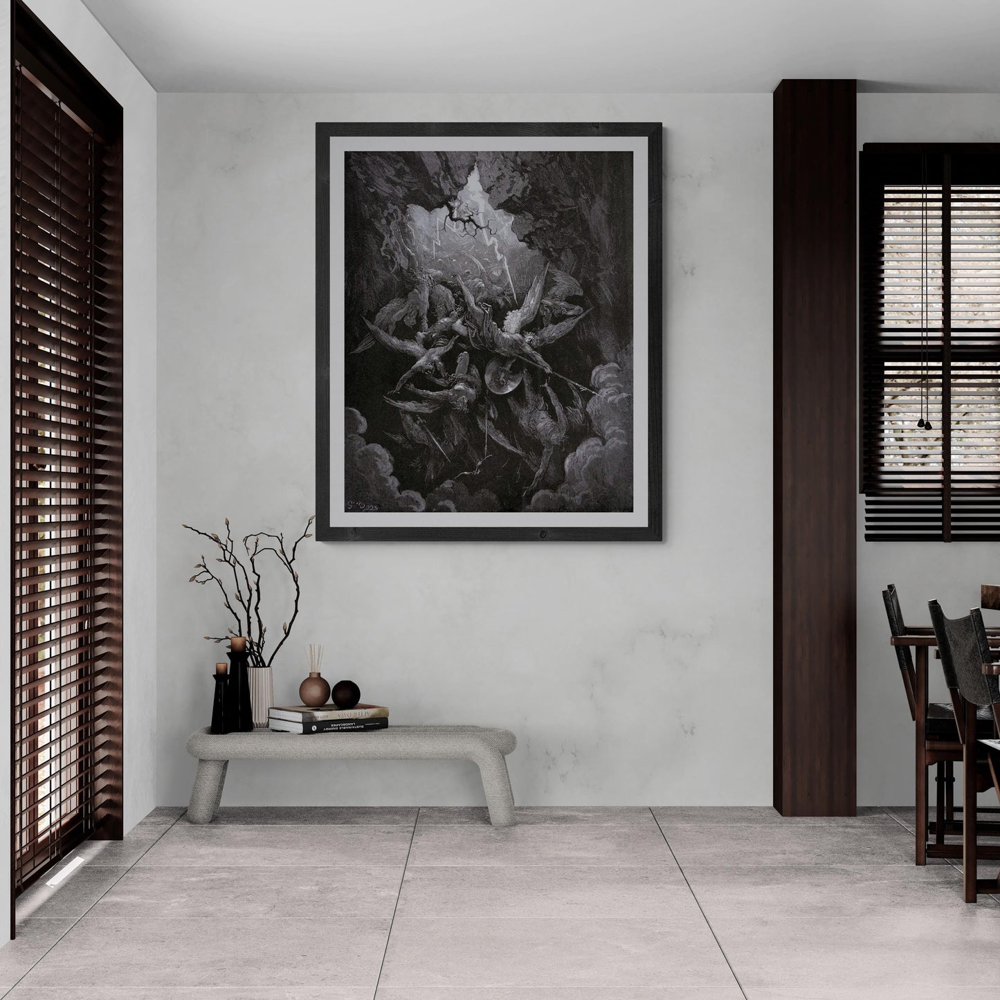 Divine Visions: Gustave Doré "Paradise Lost" Premium Giclée Art Print, Heavyweight paper/art canvas, 3D printed with texture FOSHE ART