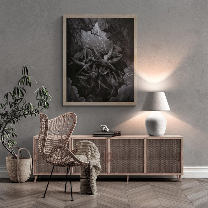 Divine Visions: Gustave Doré "Paradise Lost" Premium Giclée Art Print, Heavyweight paper/art canvas, 3D printed with texture FOSHE ART