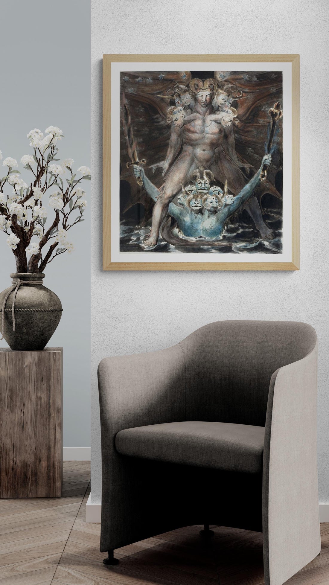 William Blake: The Great Red Dragon and the Beast from the Sea, giclee art print on Hahnemuhle photo rag FOSHE ART