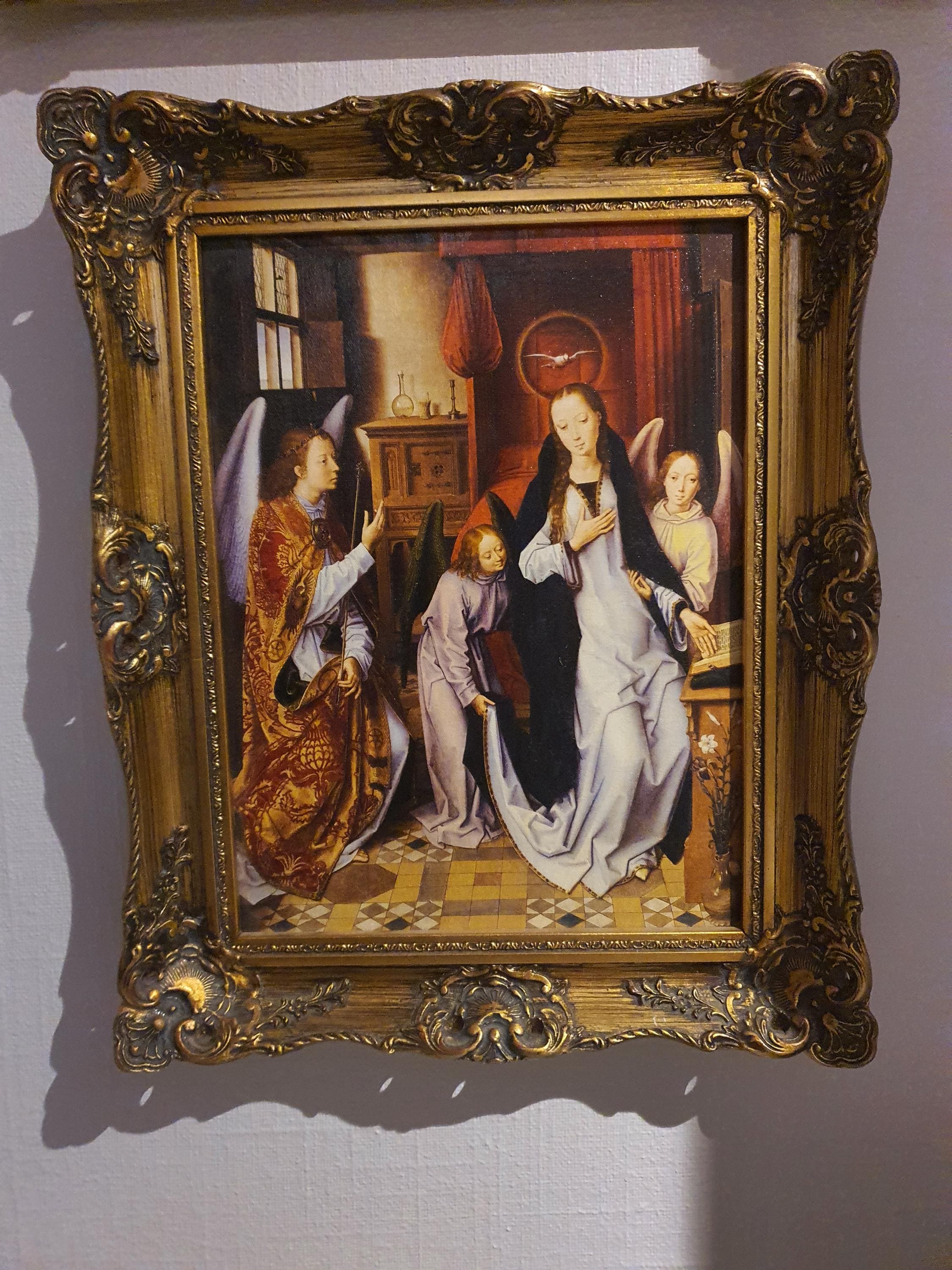 Hans Memling Annunciation Art Print: Renaissance Religious Canvas & Paper FOSHE ART