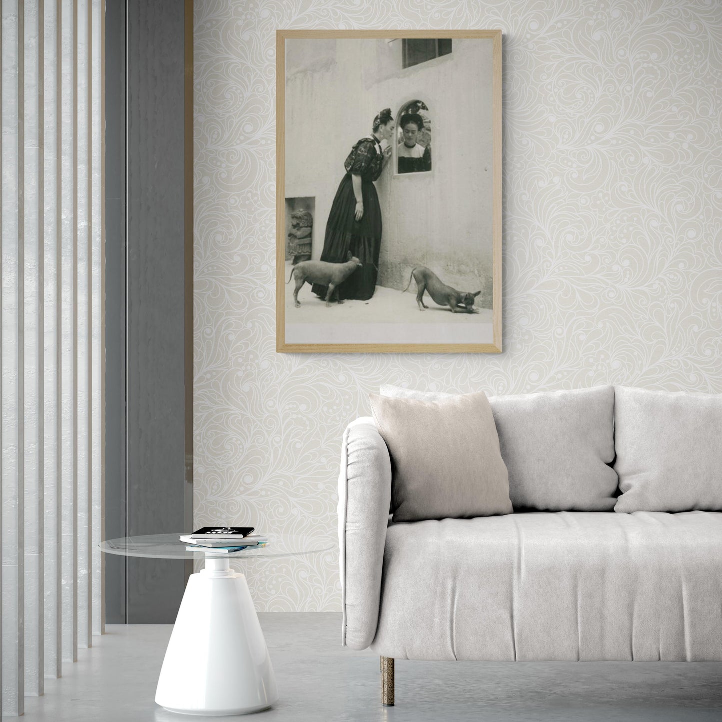 Rare Frida Kahlo with pets Print, Xolo Dog poster, Vintage Frida Kahlo Print, Frida Kahlo Poster, Xolo dog print, Black and White Artprint