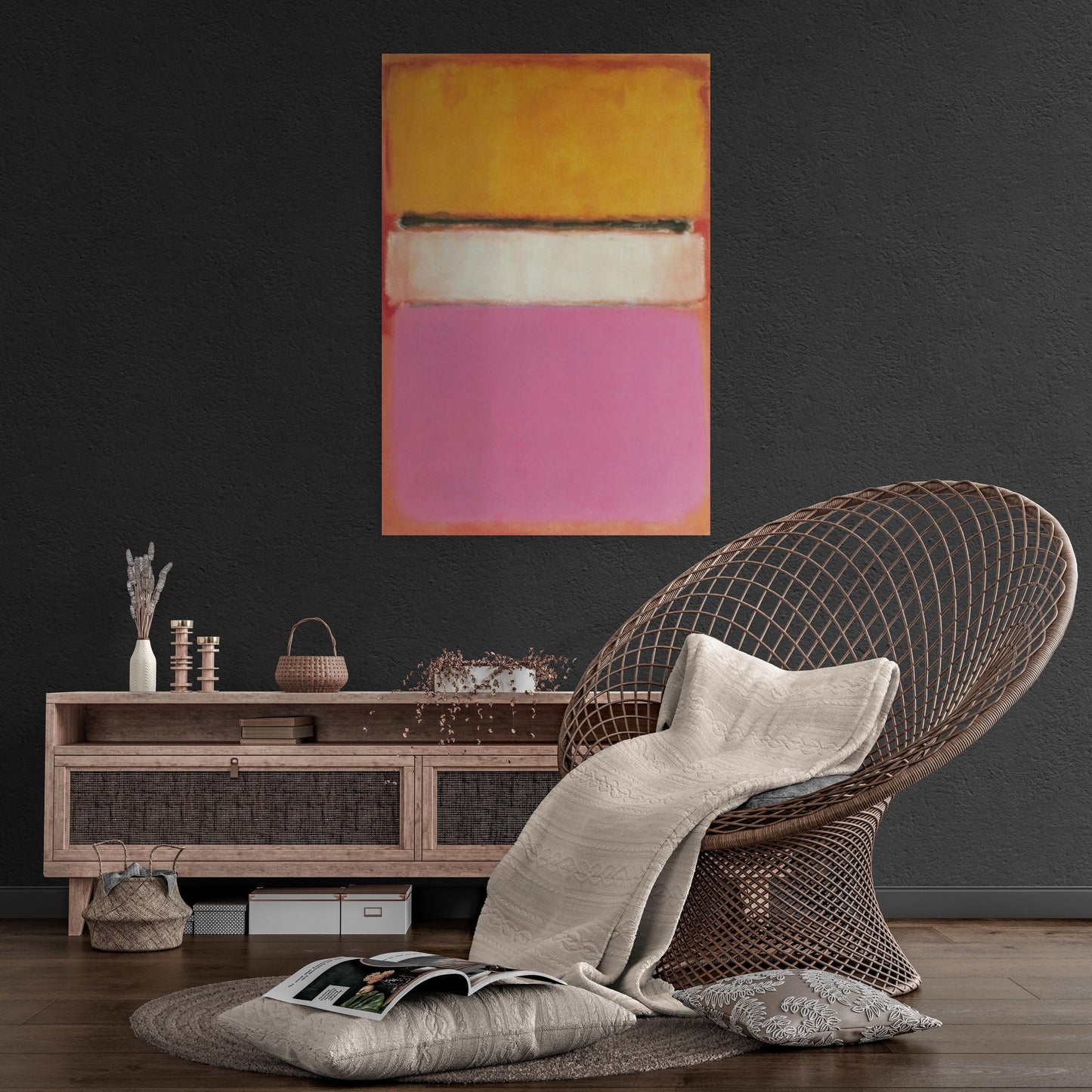 Mark Rothko - White Center (Yellow, Pink and Lavender on Rose), Giclee Paper / Canvas Prints, Poster or 3D Hand Finished Premium Print