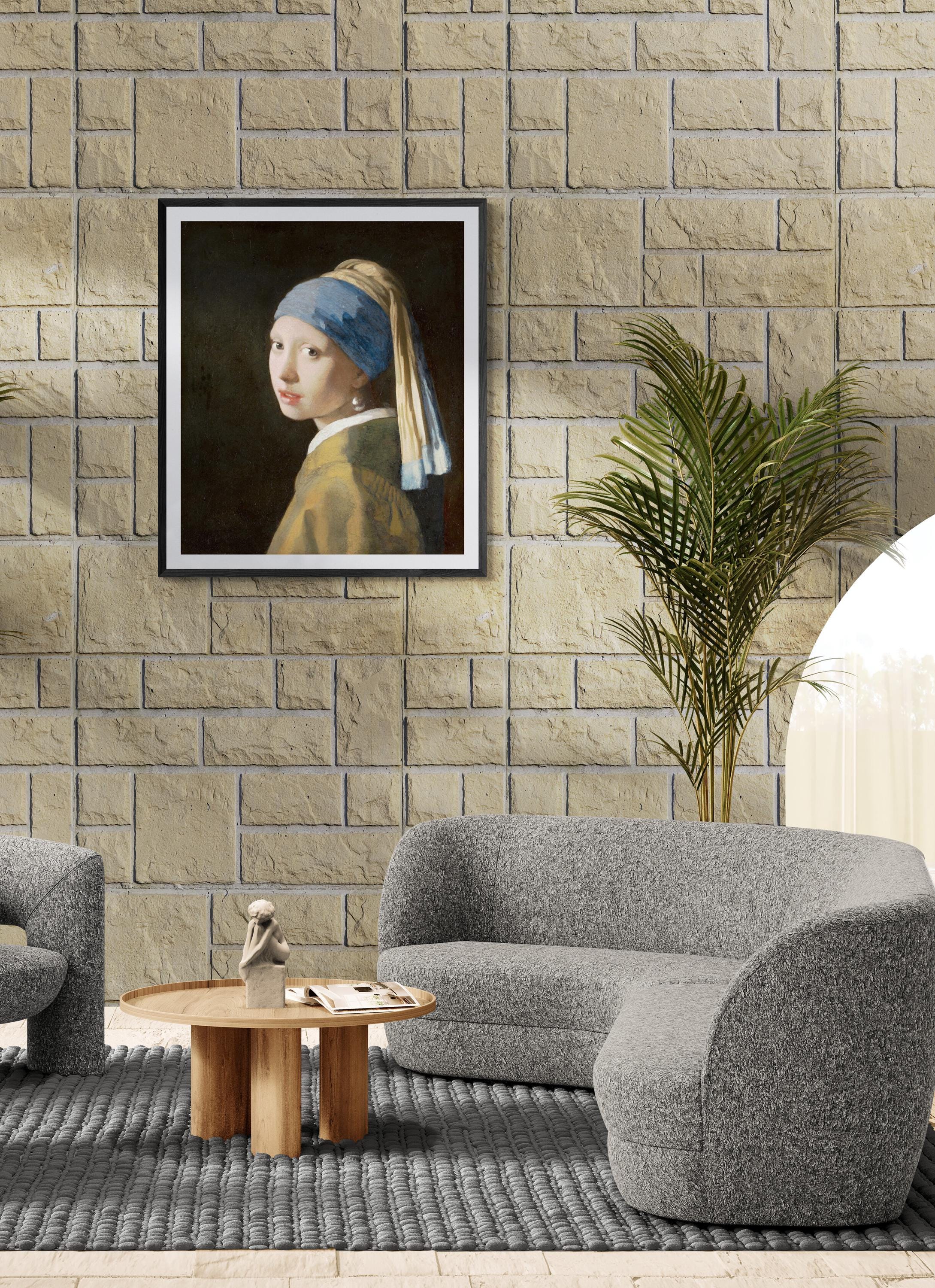 Girl with a Pearl Earring by Johannes Vermeer - Premium Reproduction Art Print on Canvas, Art Paper or 3D texture Canvas Art FOSHE ART