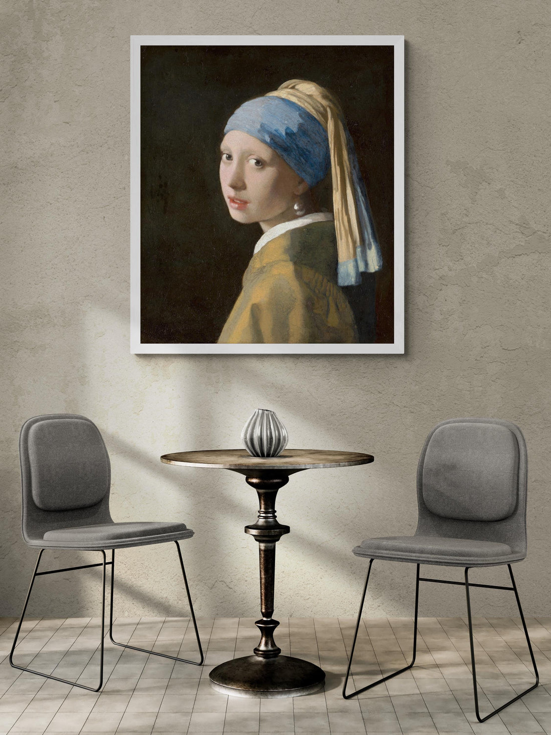 Girl with a Pearl Earring by Johannes Vermeer - Premium Reproduction Art Print on Canvas, Art Paper or 3D texture Canvas Art FOSHE ART
