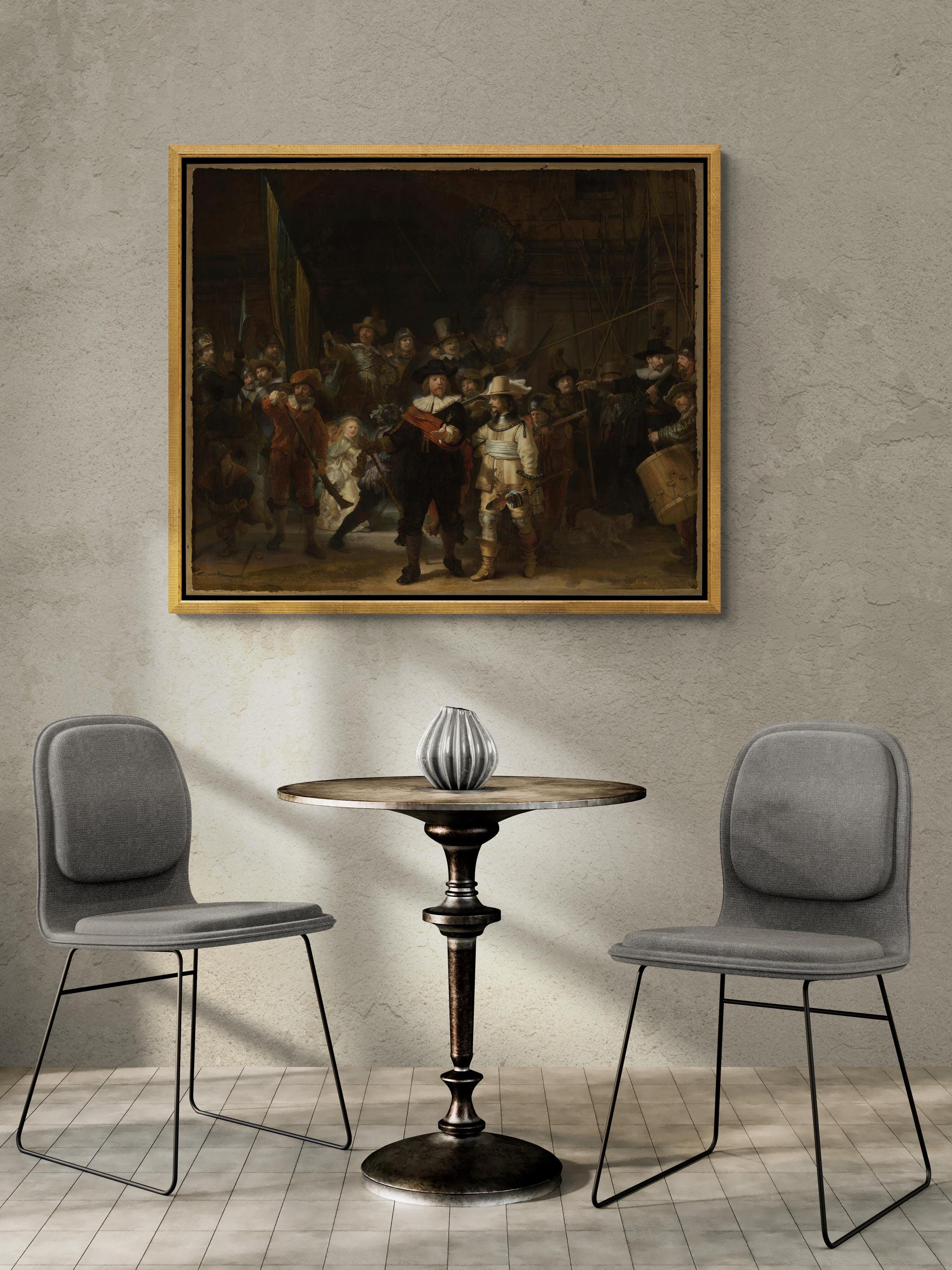 The Night Watch by Rembrandt - Premium Reproduction Art Print on Canvas & Art Paper or 3D texture Canvas Art