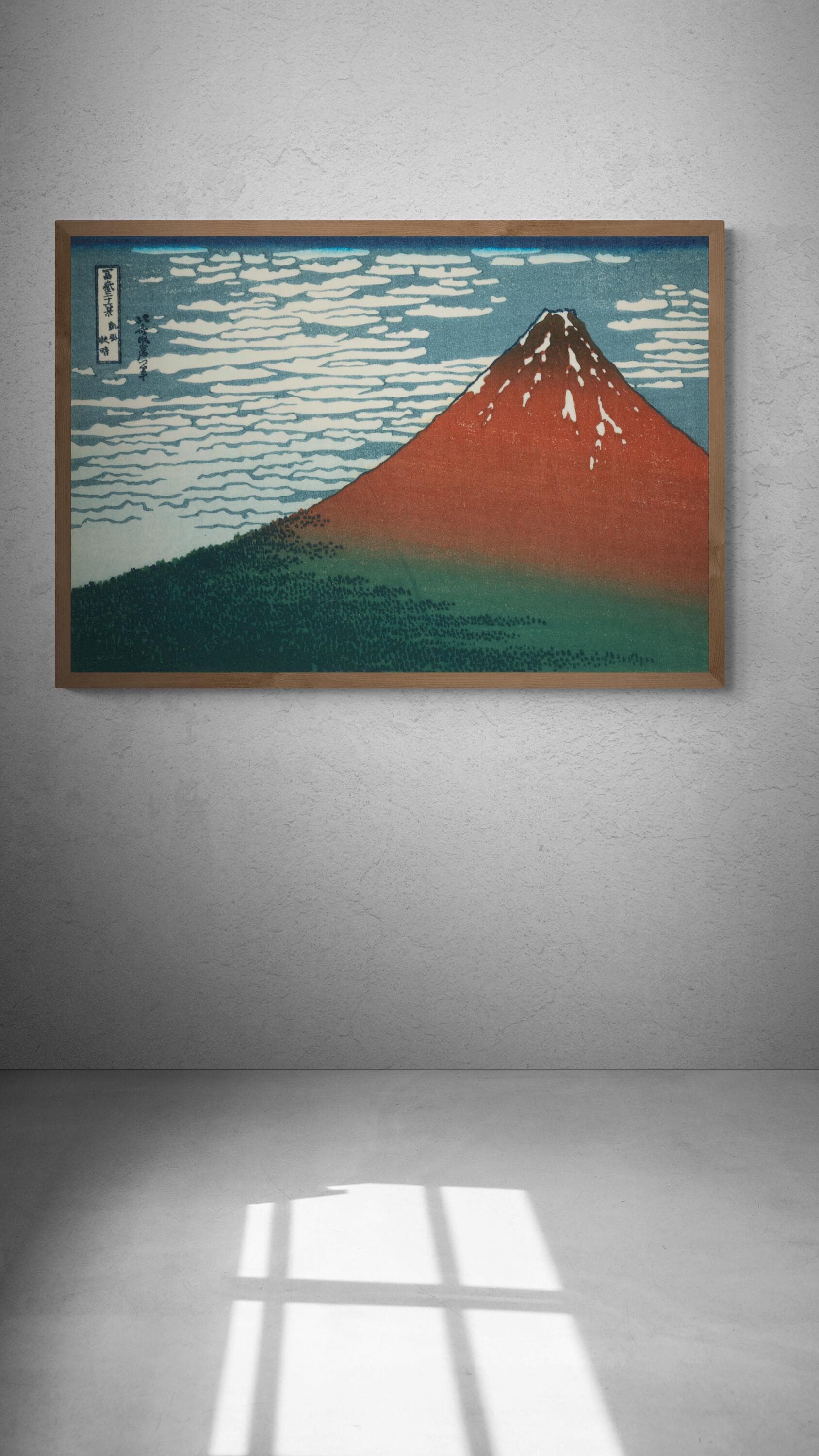 Red Fuji Japanese Art Print – Katsushika Hokusai Canvas or Paper FOSHE ART