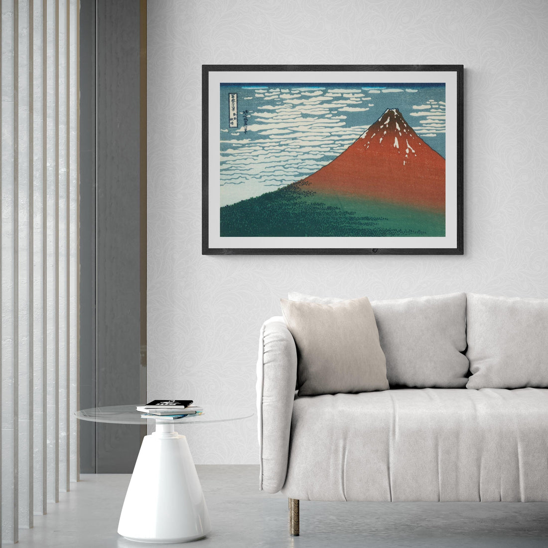 Red Fuji Japanese Art Print – Katsushika Hokusai Canvas or Paper FOSHE ART
