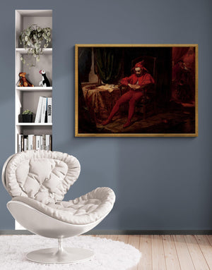 The Sad Jester by Jan Matejko - Premium Reproduction Art Print on Canvas & Art Paper, Academic Fine Art