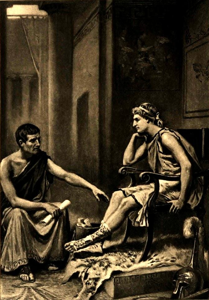 Aristotle Tutoring Alexander the Art Print, Jean Leon Gerome Ferris FOSHE ART