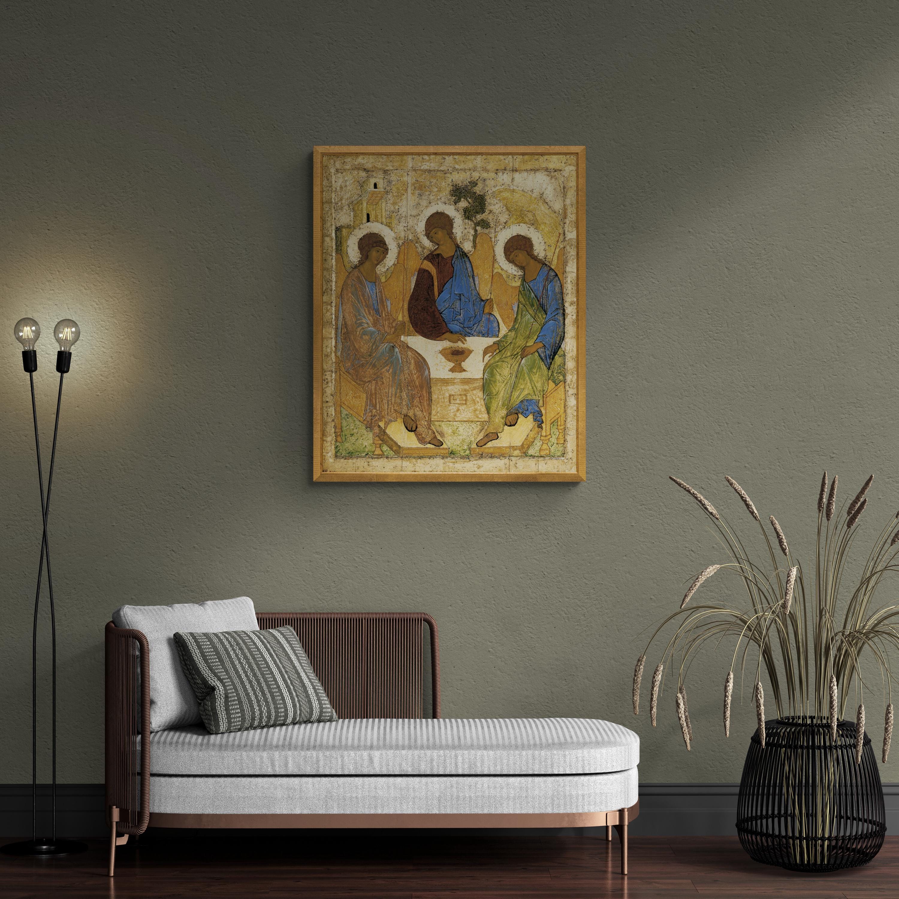 The Holy Trinity” by Andrei Rublev - Premium Reproduction Art Print on Canvas & Art Paper, 3D printed with texture and brush strokes