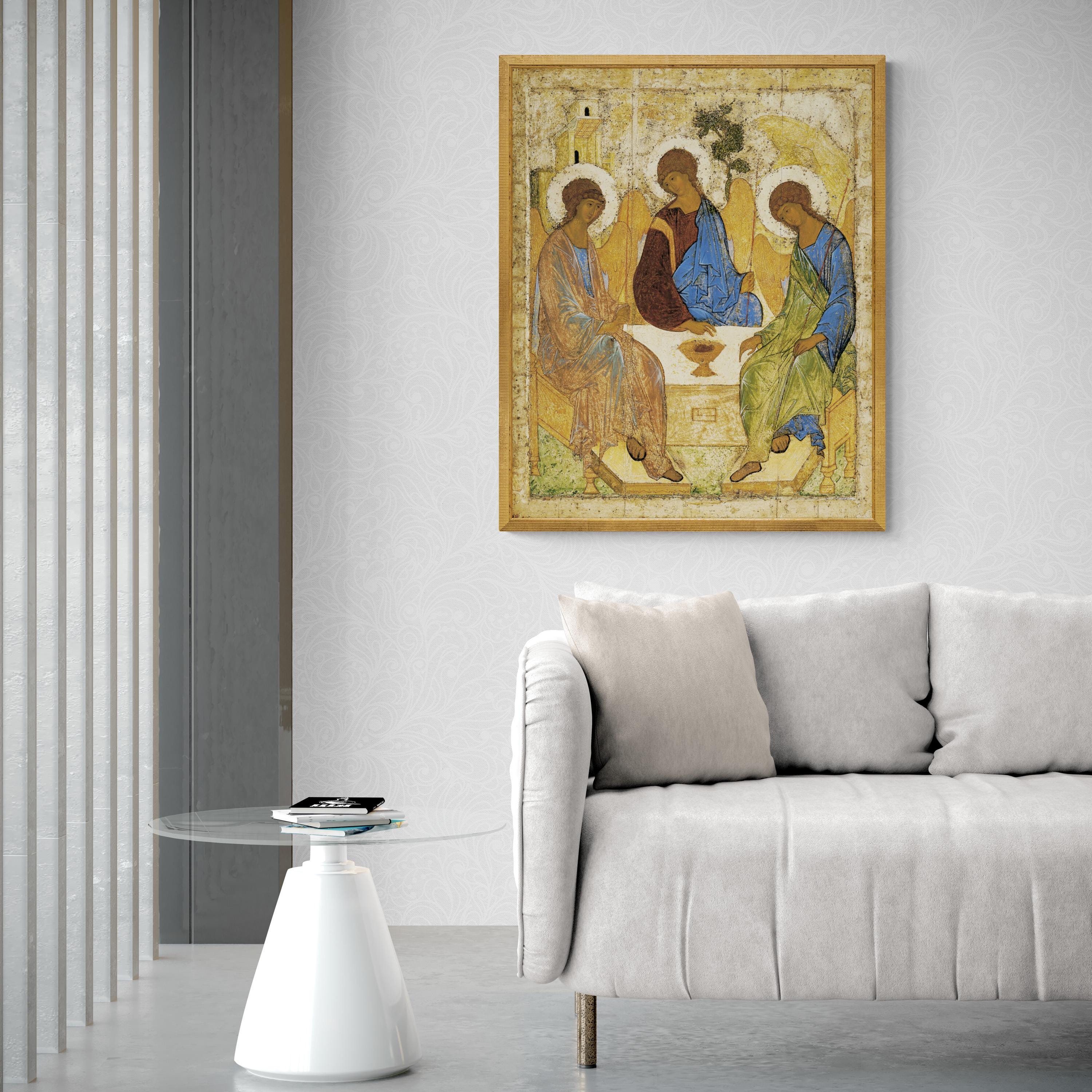 The Holy Trinity” by Andrei Rublev - Premium Reproduction Art Print on Canvas & Art Paper, 3D printed with texture and brush strokes